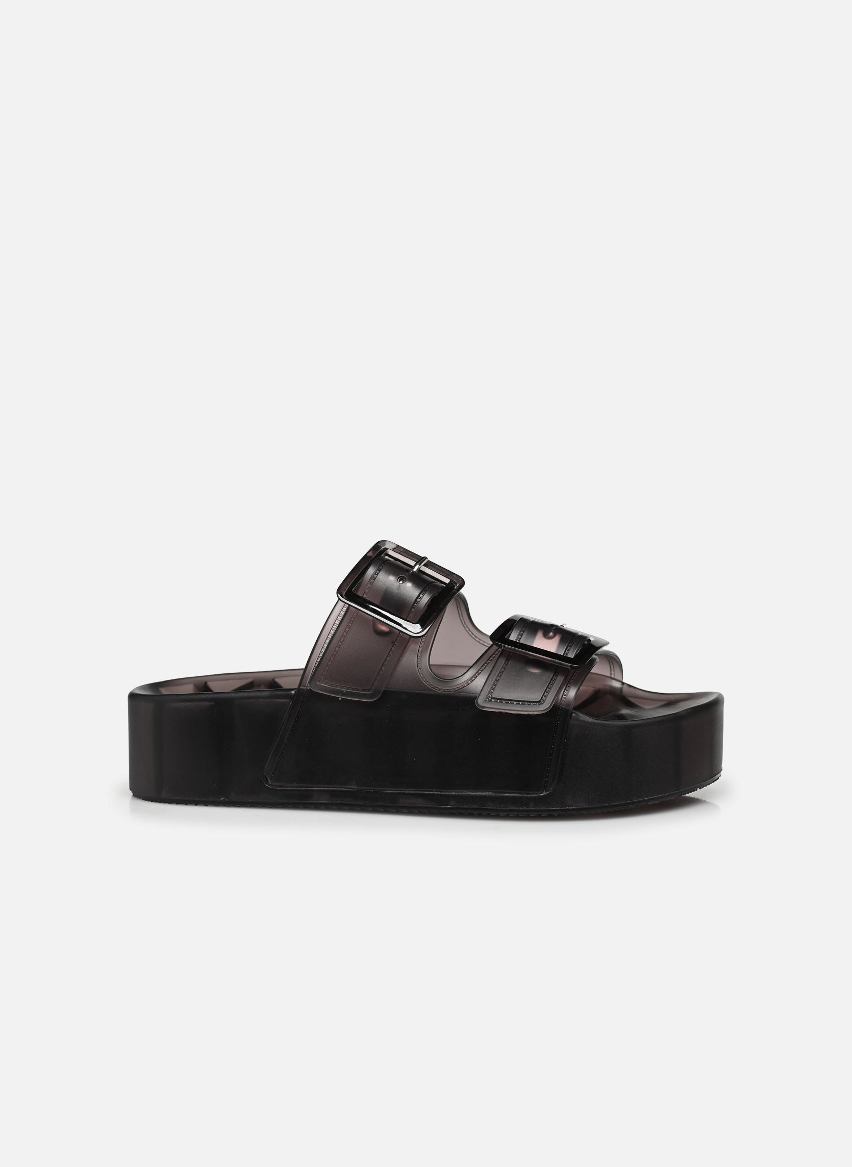 Zuecos y mules High jelly sandal 2 buckles mujer negro Colors of California Zuecos y mules High jelly sandal 2 buckles mujer negro BLA