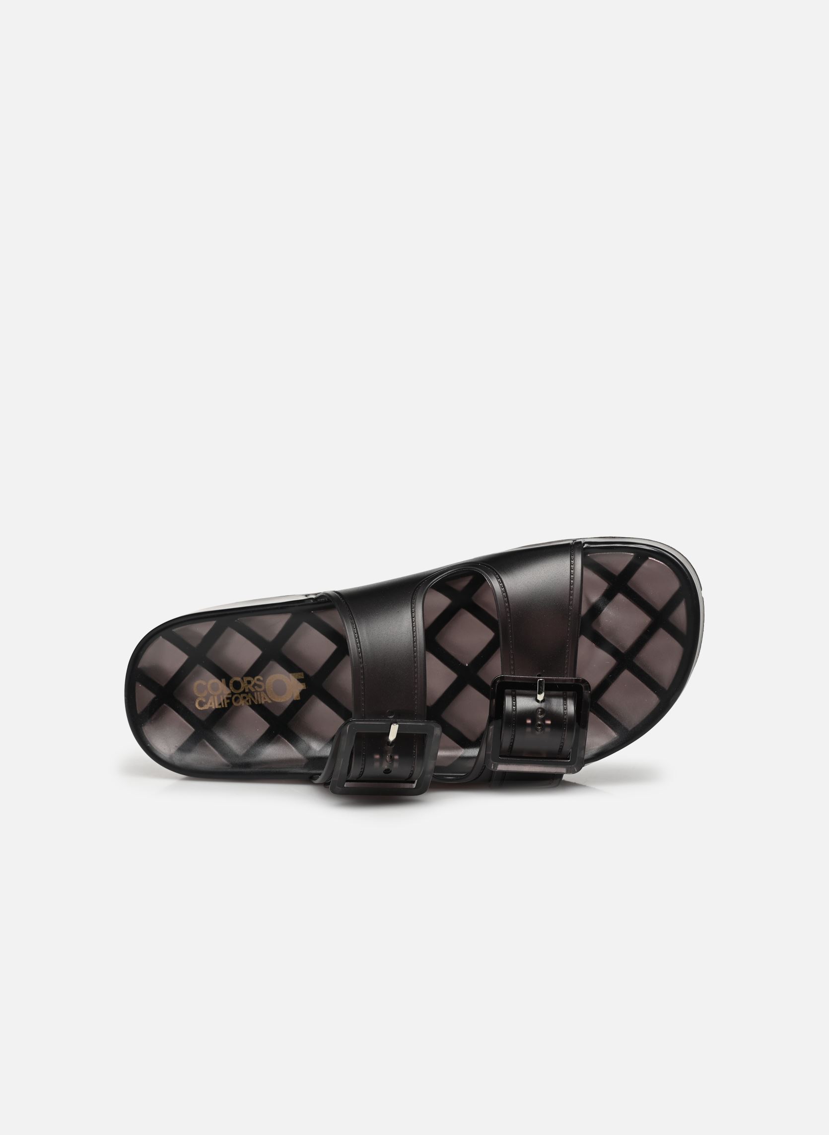 Zuecos y mules High jelly sandal 2 buckles mujer negro Colors of California Zuecos y mules High jelly sandal 2 buckles mujer negro BLA