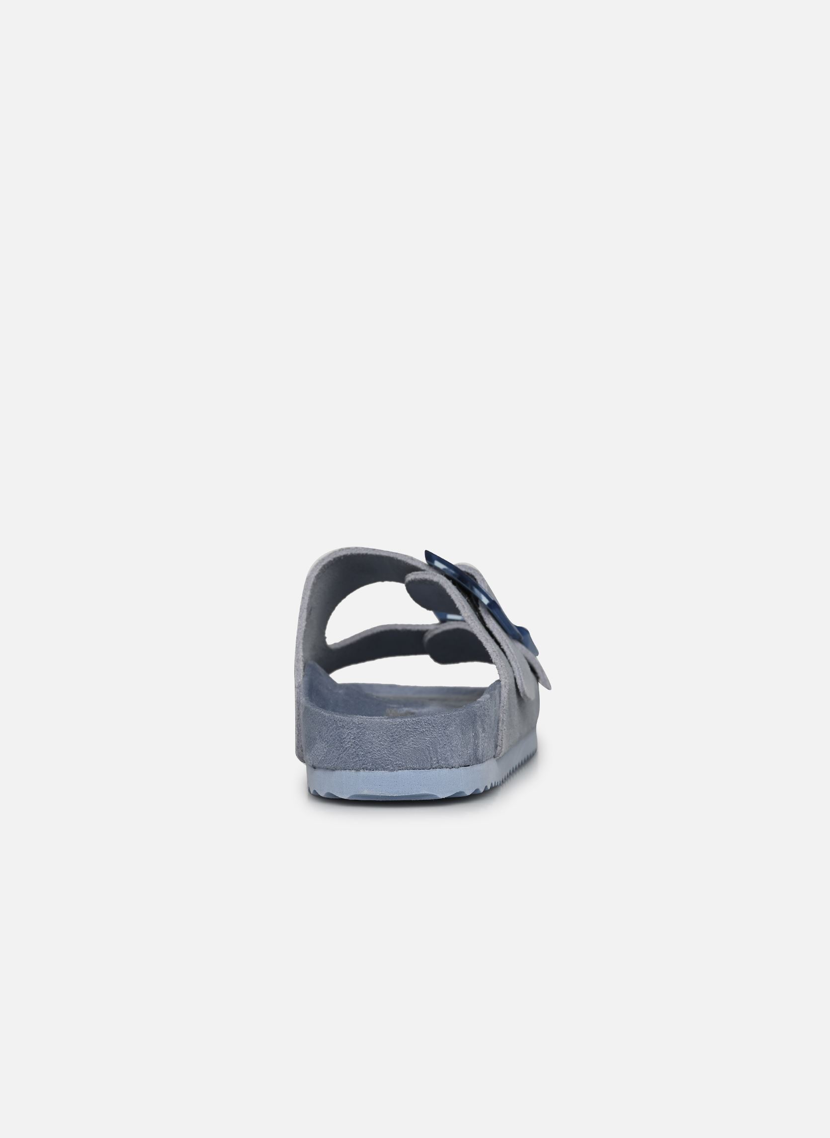 Mules et sabots Cow suede bio with two buckles femme bleu Colors of California Mules et sabots Cow suede bio with two buckles femme bleu DEN