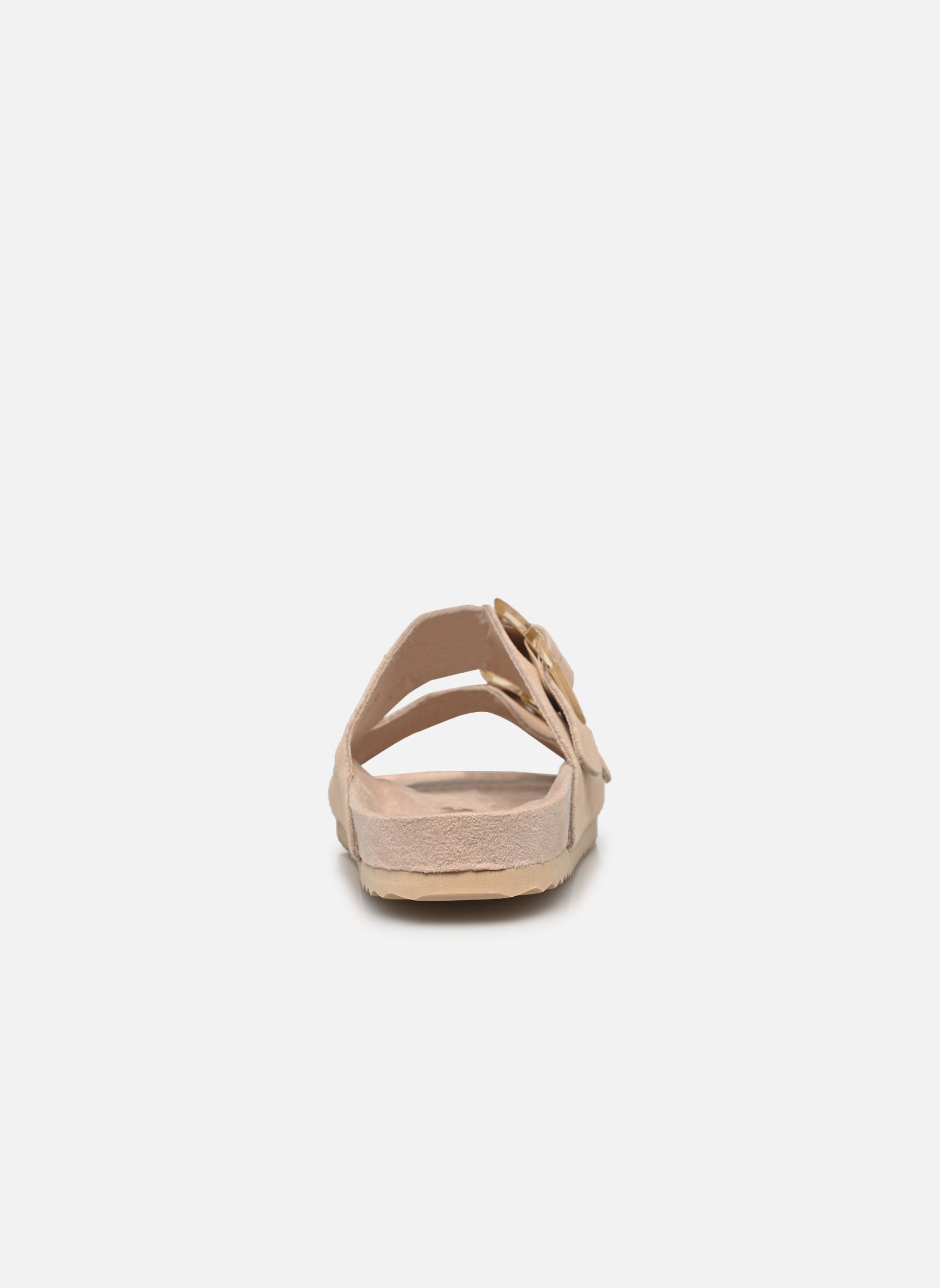 Pantoletten und Clogs Cow suede bio with two buckles damen beige Colors of California Pantoletten und Clogs Cow suede bio with two buckles damen beige OAT