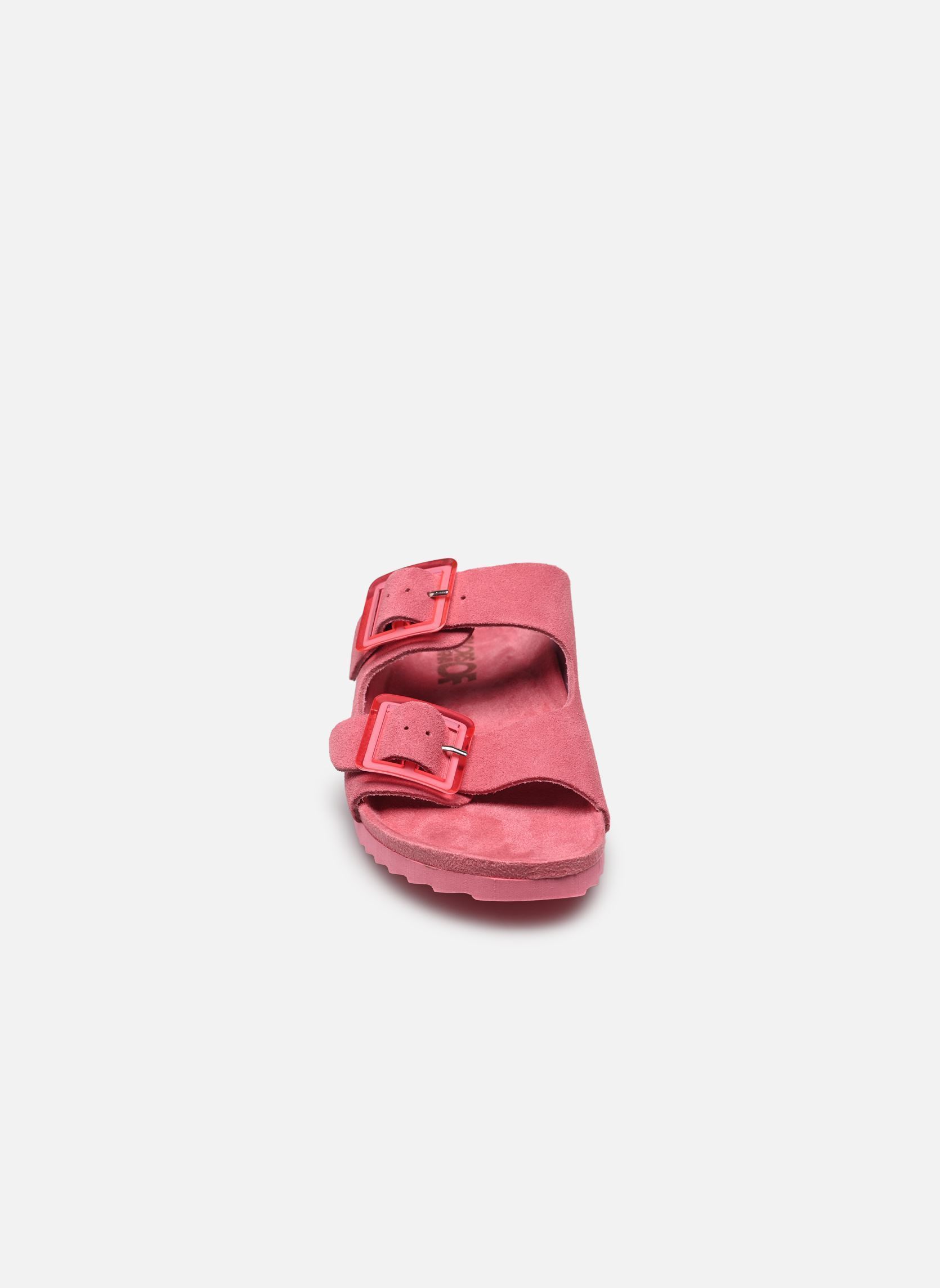 Pantoletten und Clogs Cow suede bio with two buckles damen rosa Colors of California Pantoletten und Clogs Cow suede bio with two buckles damen rosa SUNC