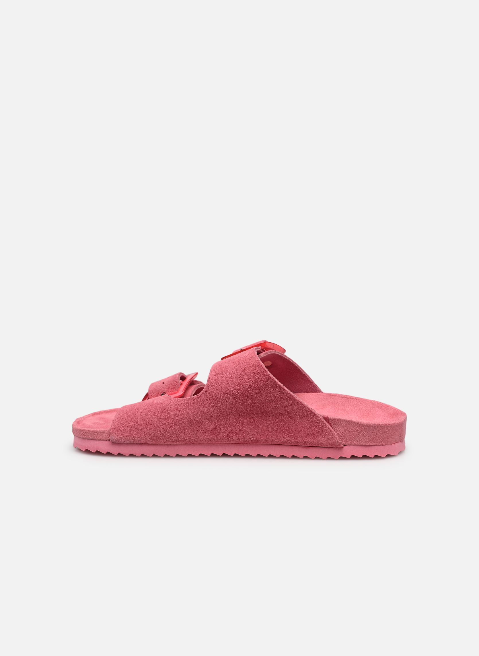 Pantoletten und Clogs Cow suede bio with two buckles damen rosa Colors of California Pantoletten und Clogs Cow suede bio with two buckles damen rosa SUNC