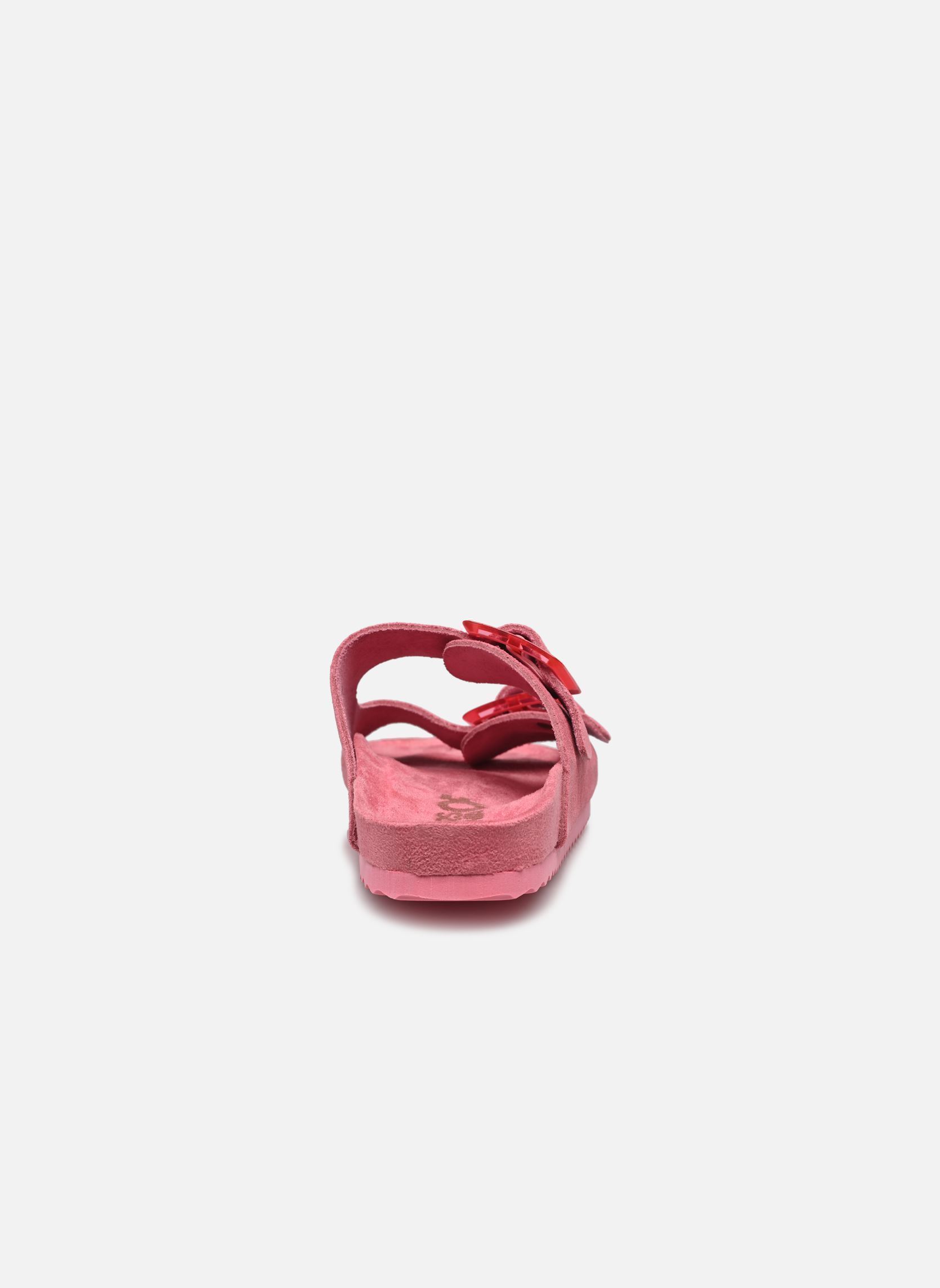 Pantoletten und Clogs Cow suede bio with two buckles damen rosa Colors of California Pantoletten und Clogs Cow suede bio with two buckles damen rosa SUNC