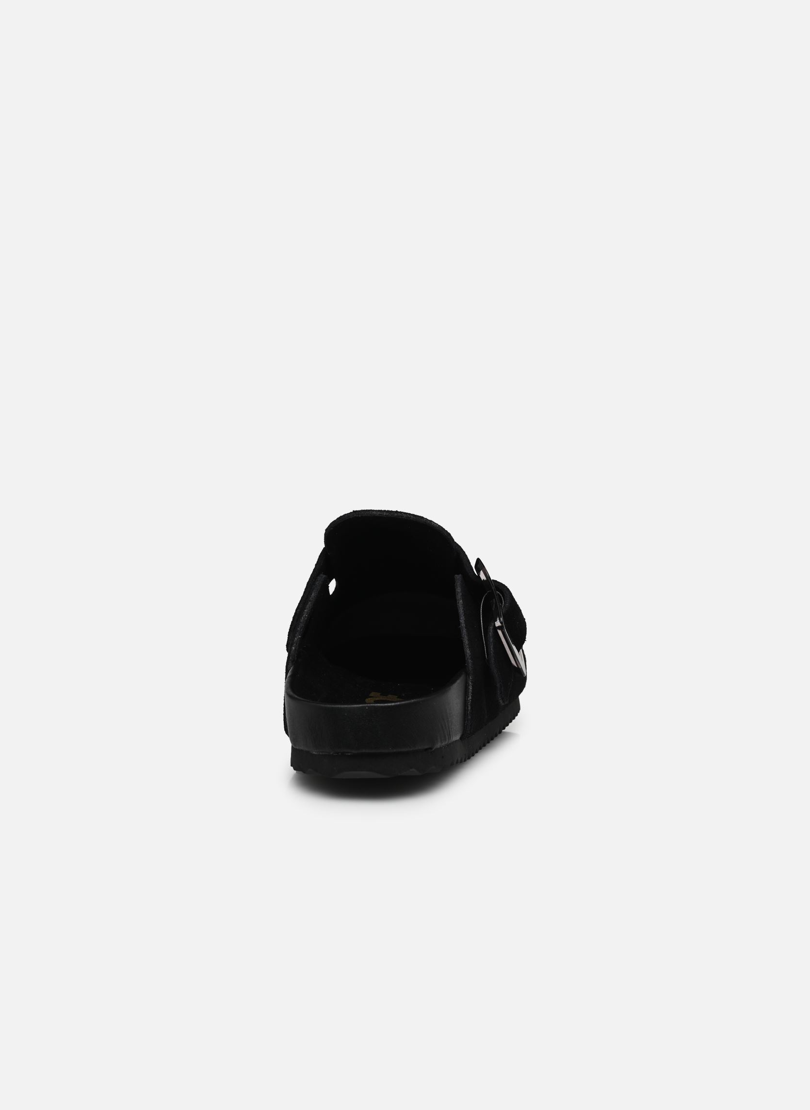 Mules et sabots Cow suede bio sabot with buckles femme noir Colors of California Mules et sabots Cow suede bio sabot with buckles femme noir BLA