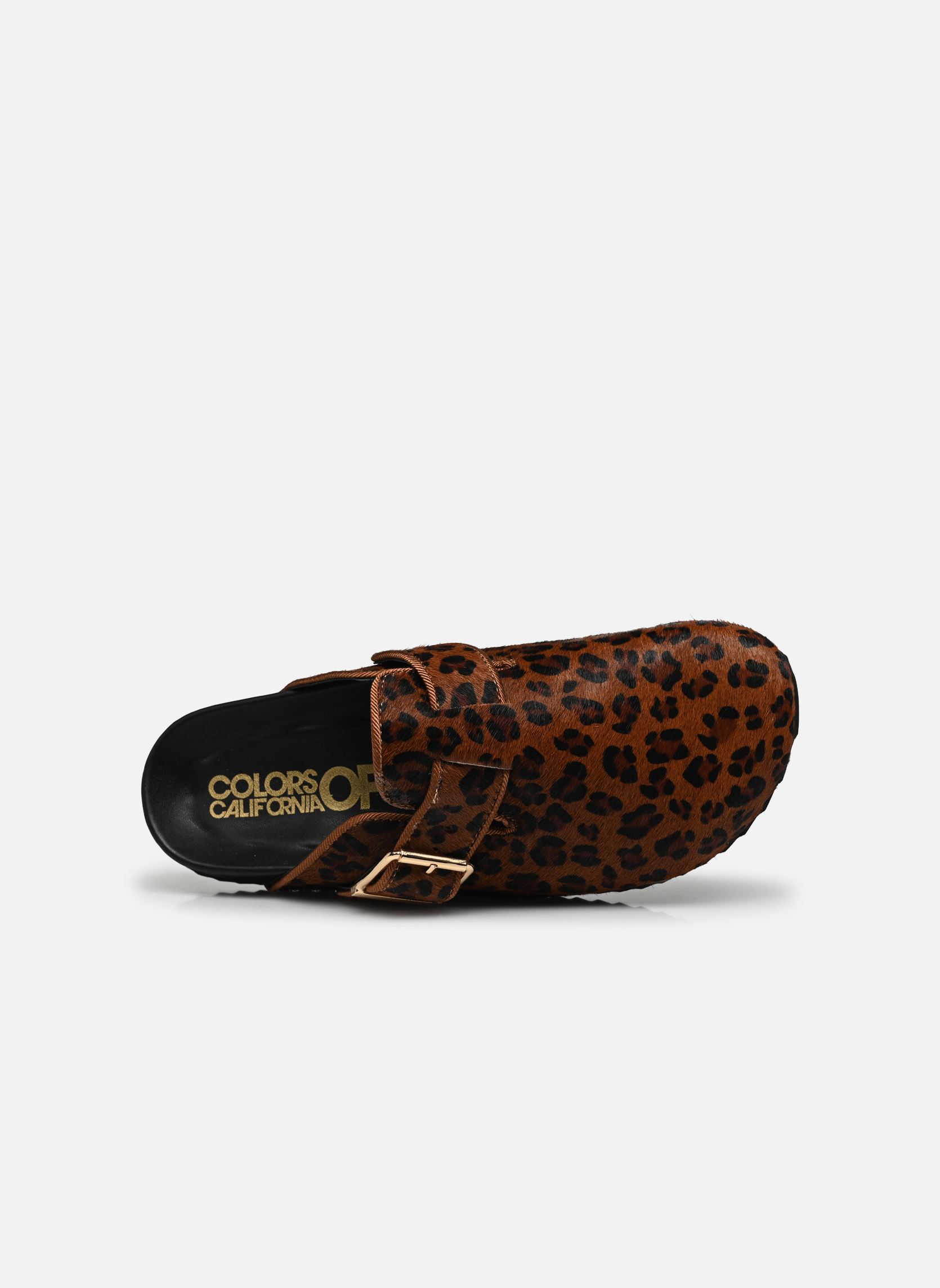 Muilen en klompen Sabot in pony hair dames bruin Colors of California Muilen en klompen Sabot in pony hair dames bruin LEO