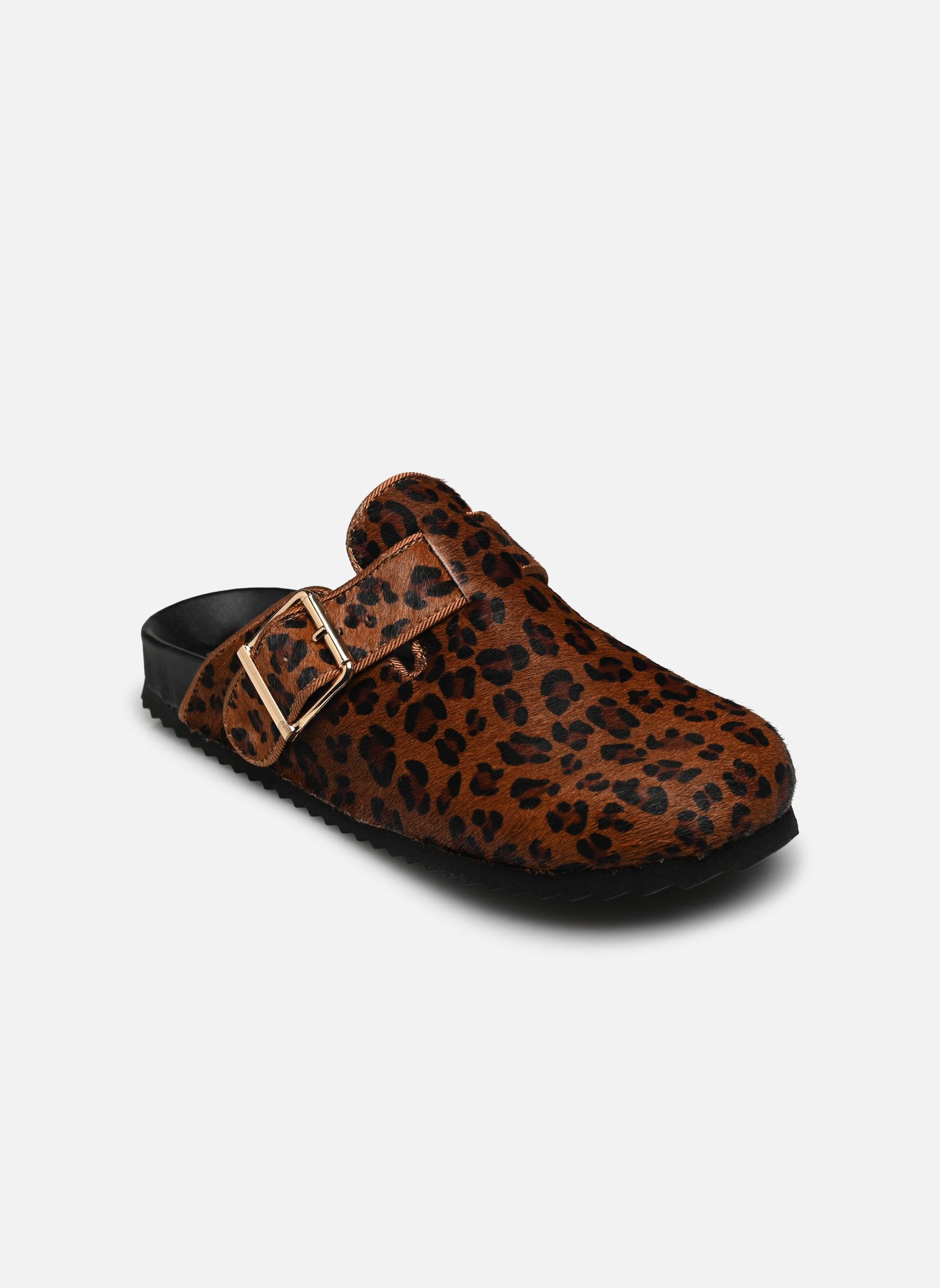 Muilen en klompen Sabot in pony hair dames bruin Colors of California Muilen en klompen Sabot in pony hair dames bruin LEO