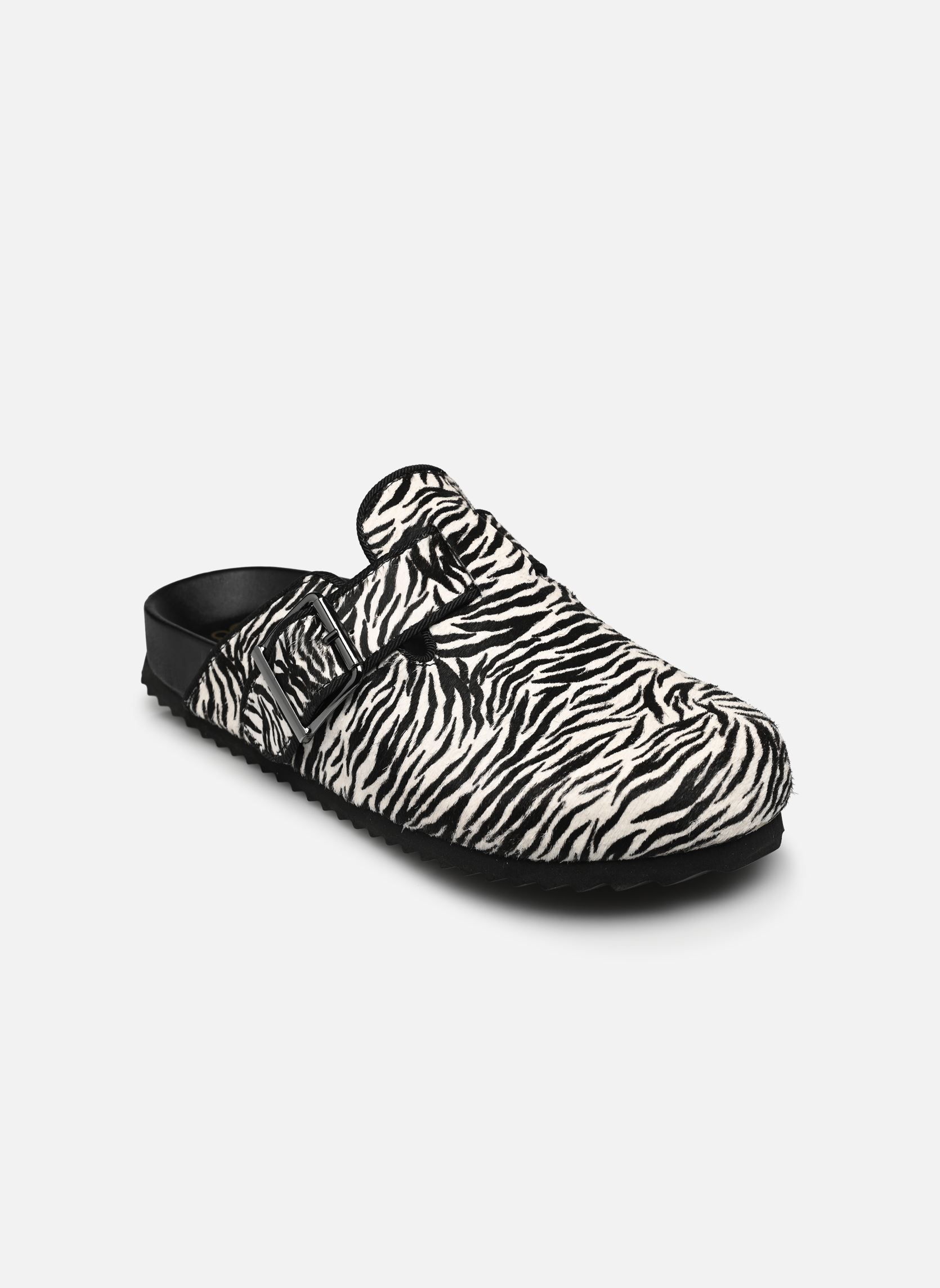 Pantoletten und Clogs Sabot in pony hair damen weiß Colors of California Pantoletten und Clogs Sabot in pony hair damen weiß ZEB