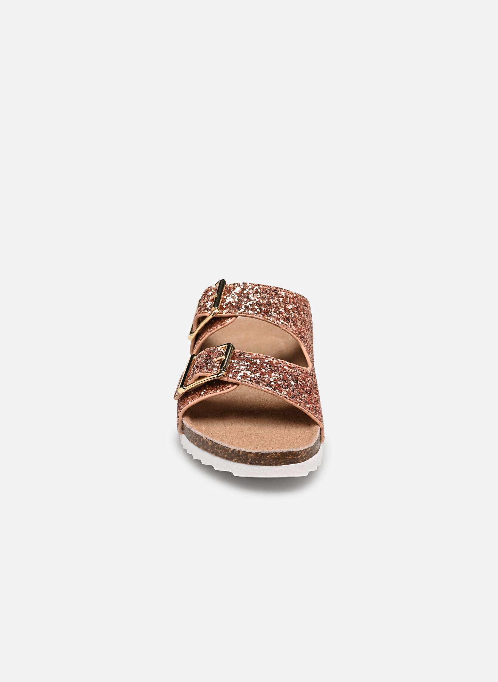 Muilen en klompen Bio glitter metal buckles dames roze Colors of California Muilen en klompen Bio glitter metal buckles dames roze PKGOL
