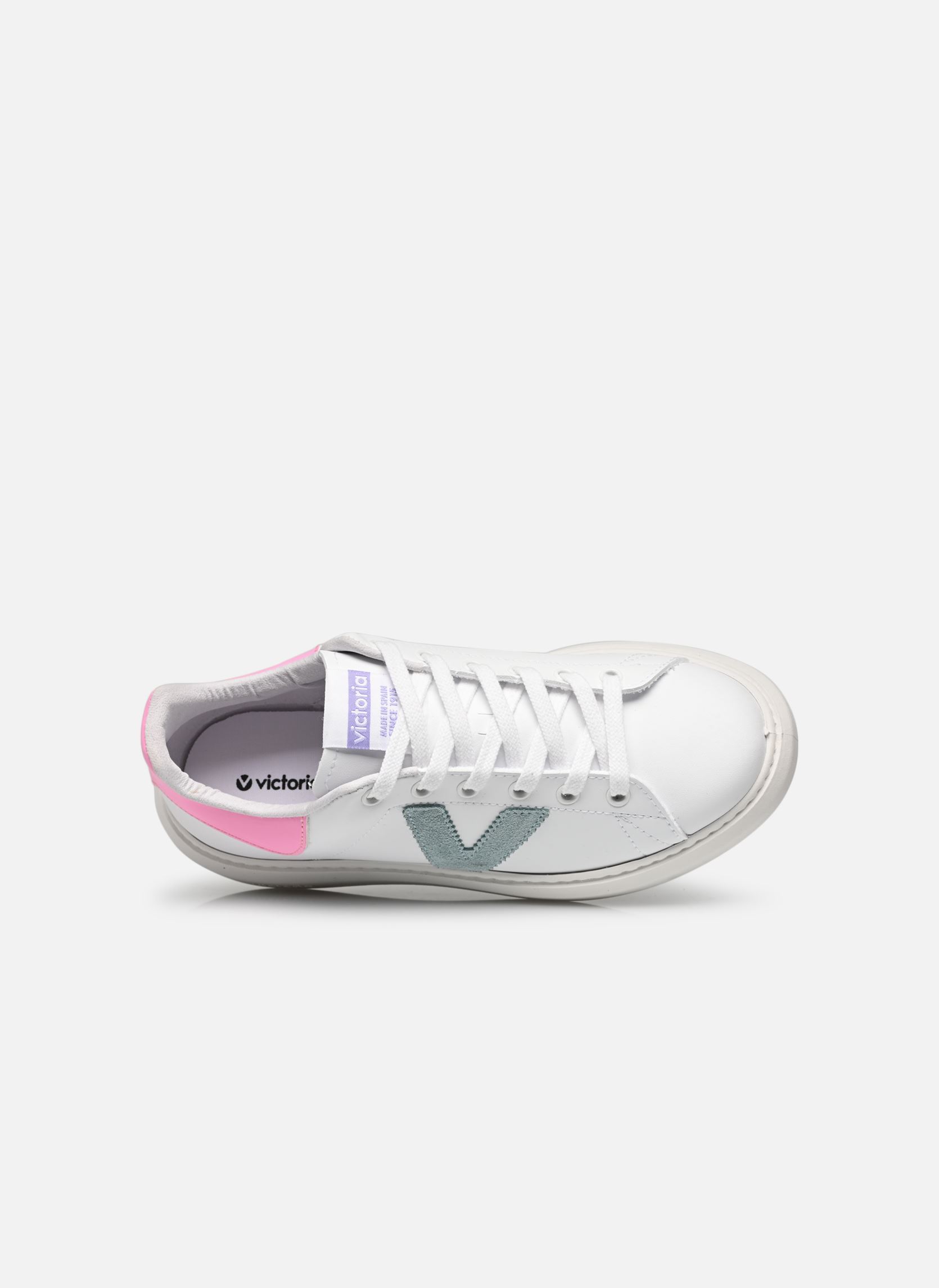 Sneakers MILAN EFECTO PIEL & NEON donna bianco Victoria Sneakers MILAN EFECTO PIEL & NEON donna bianco Rosa