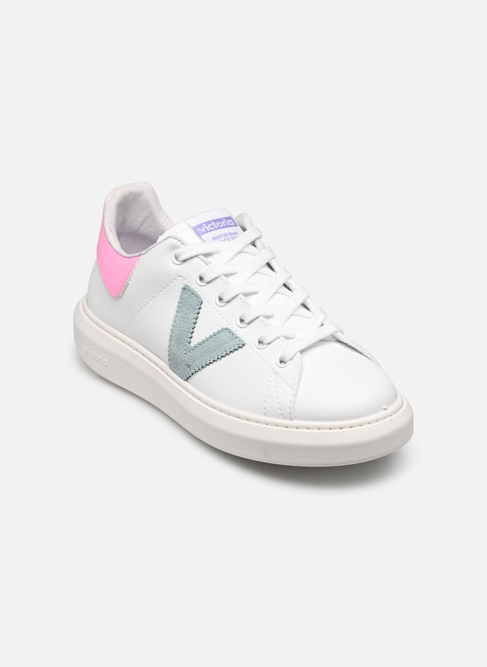 Sneakers MILAN EFECTO PIEL & NEON donna bianco Victoria Sneakers MILAN EFECTO PIEL & NEON donna bianco Rosa