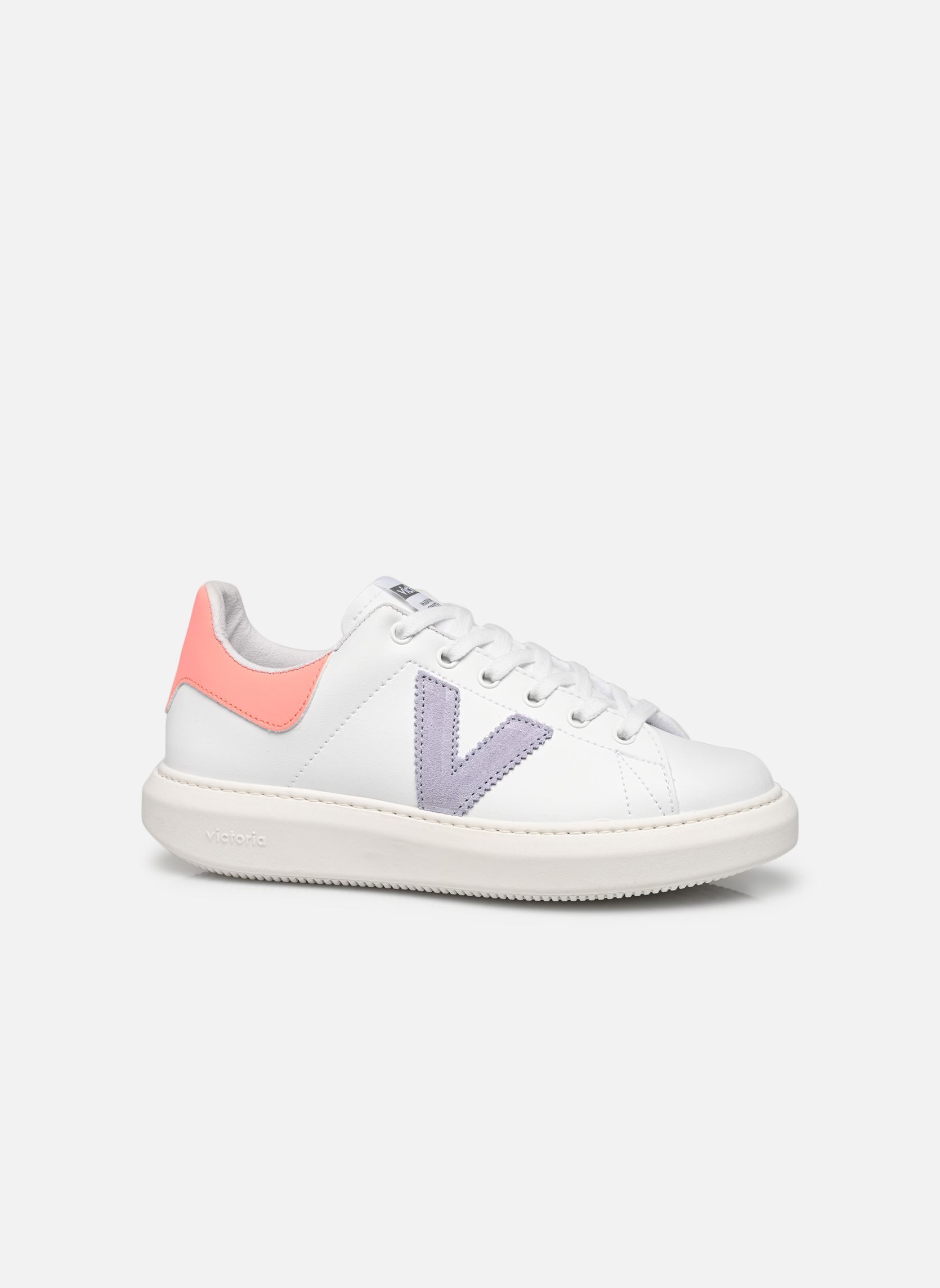 Sneaker MILAN EFECTO PIEL & NEON damen weiß Victoria Sneaker MILAN EFECTO PIEL & NEON damen weiß Coral