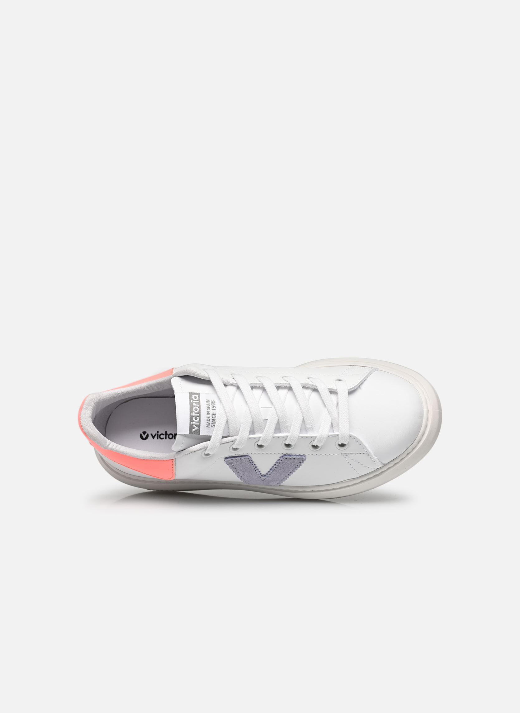 Sneaker MILAN EFECTO PIEL & NEON damen weiß Victoria Sneaker MILAN EFECTO PIEL & NEON damen weiß Coral