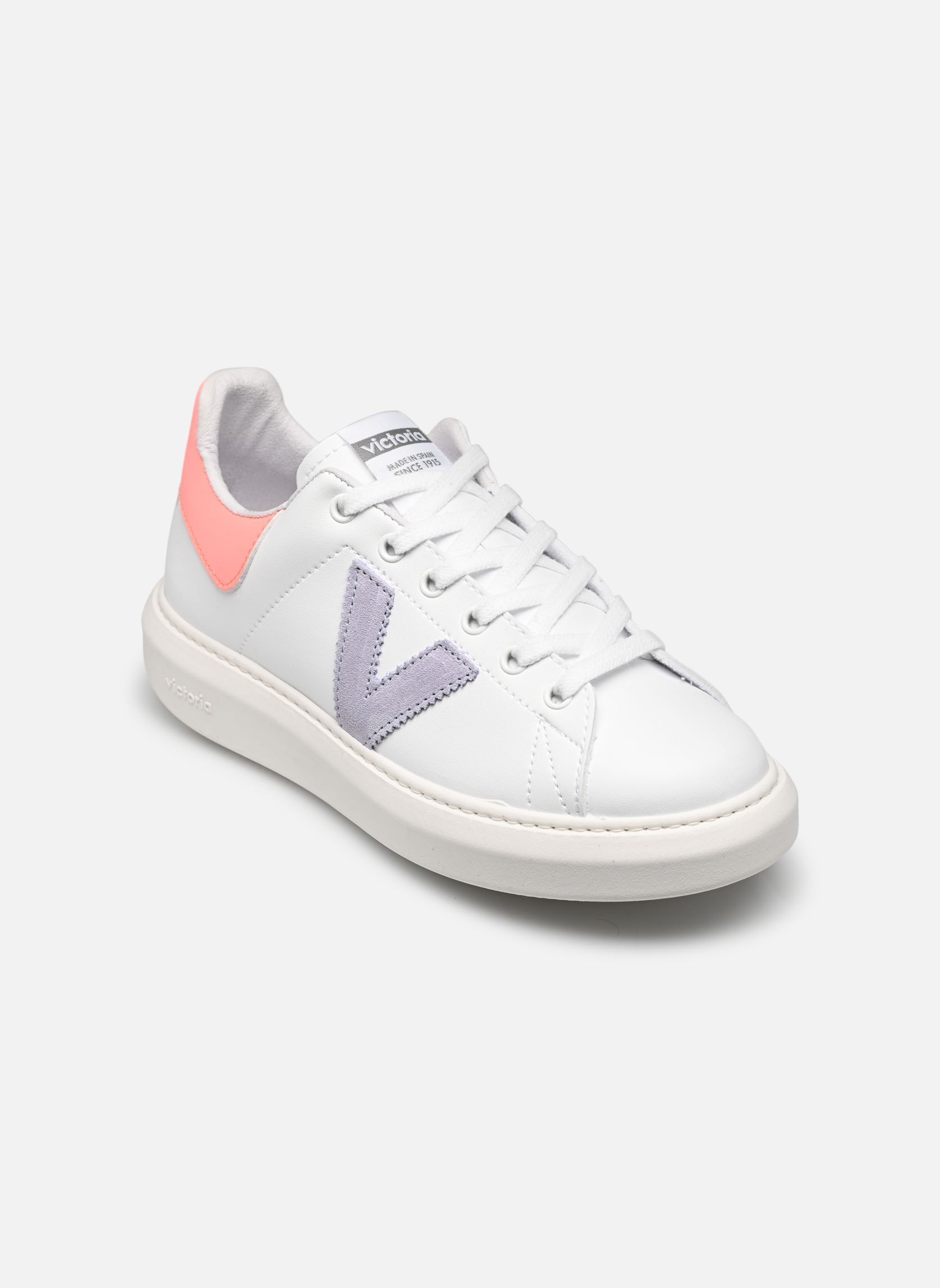 Sneaker MILAN EFECTO PIEL & NEON damen weiß Victoria Sneaker MILAN EFECTO PIEL & NEON damen weiß Coral