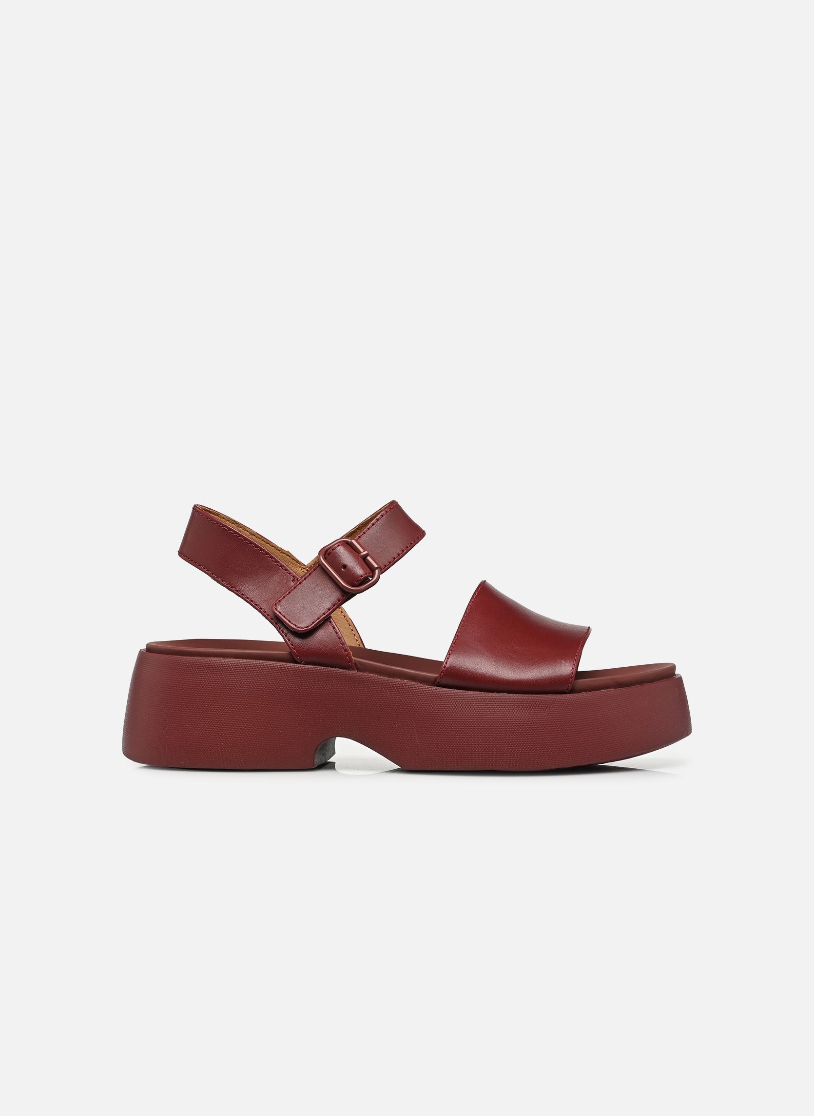 Sandalen met sleehak en plateau Tasha K201659 dames bordeaux Camper Sandalen met sleehak en plateau Tasha K201659 dames bordeaux Ultrasoft Garnet