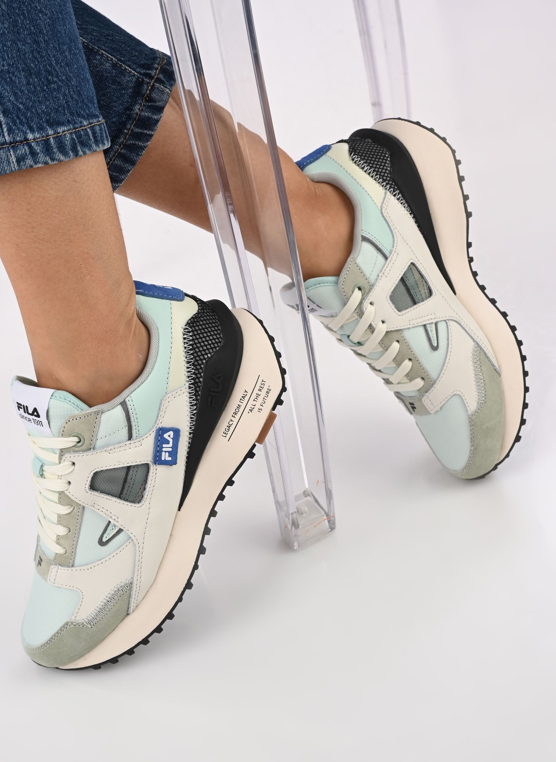 Baskets de sport CONTEMPO W femme vert FILA Baskets de sport CONTEMPO W femme vert Smoke Green-Opal Blue