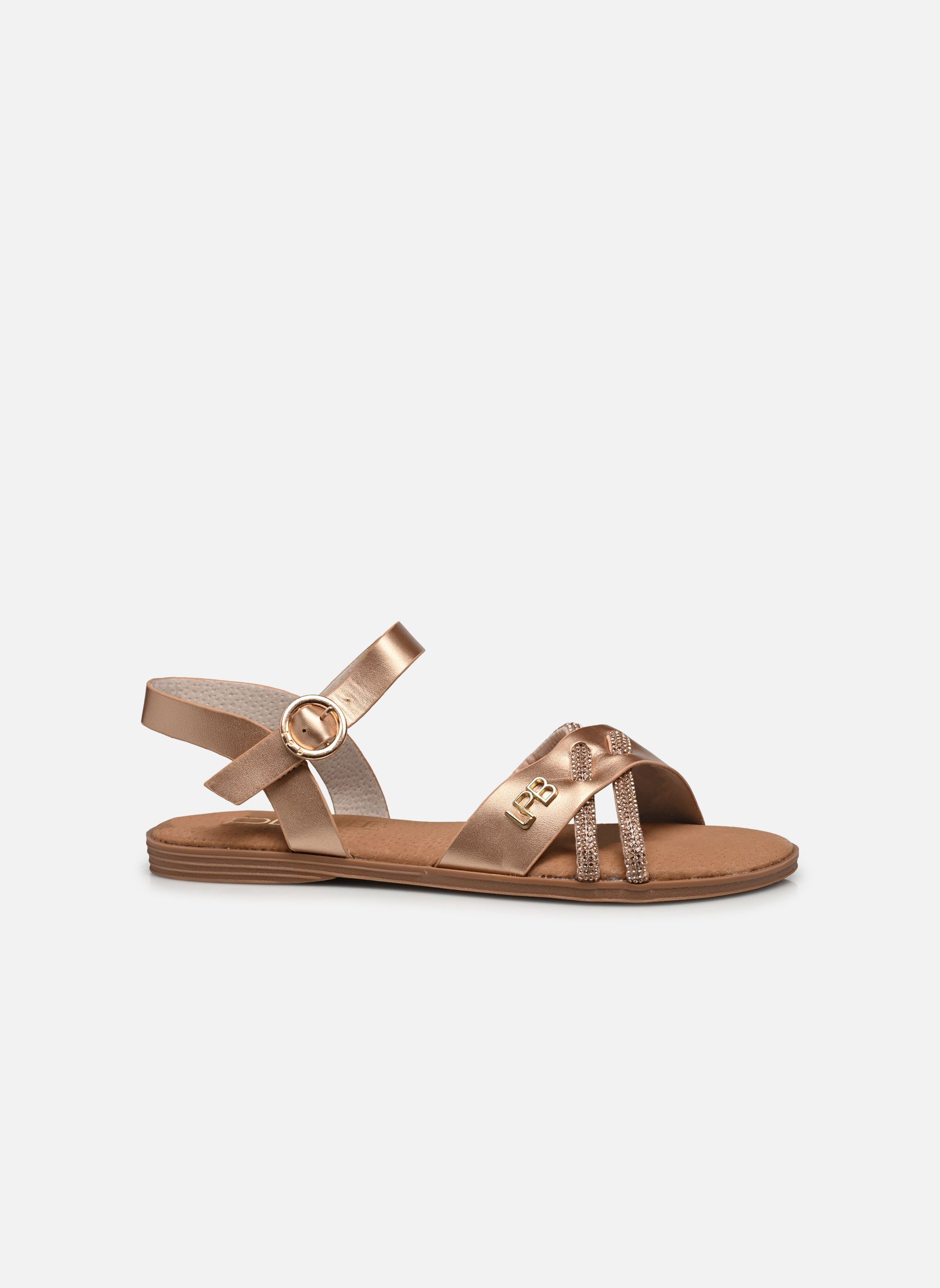 Sandales plates IRMAK femme rose LPB -LES PETITES BOMBES Sandales plates IRMAK femme rose Or Rose