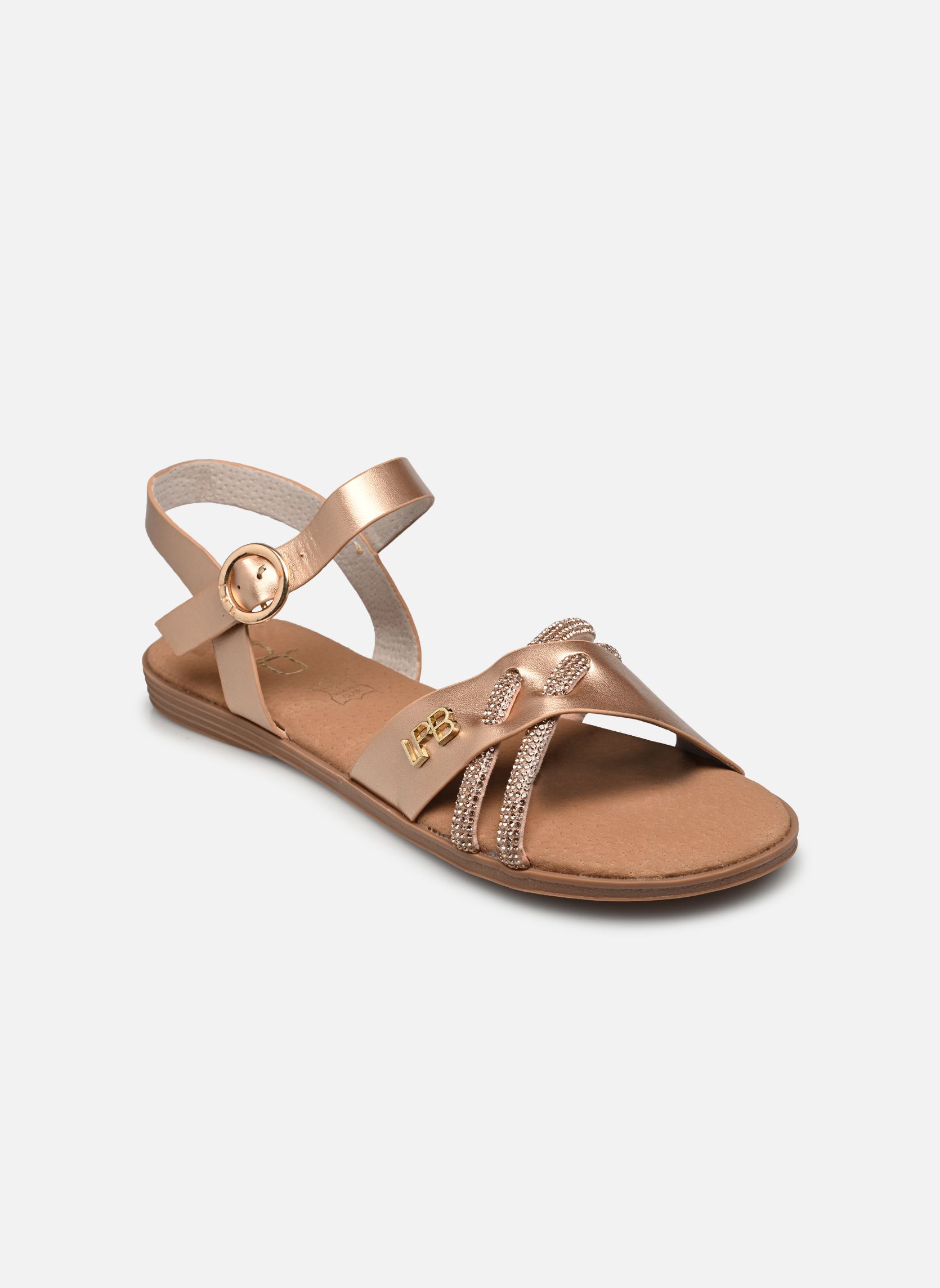 Sandales plates IRMAK femme rose LPB -LES PETITES BOMBES Sandales plates IRMAK femme rose Or Rose