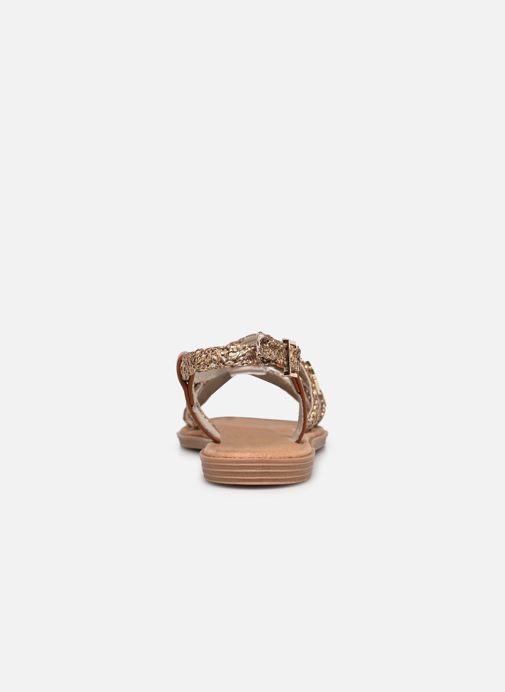 Sandales plates ITALA femme or et bronze LPB -LES PETITES BOMBES Sandales plates ITALA femme or et bronze BRONZE RAPHIA