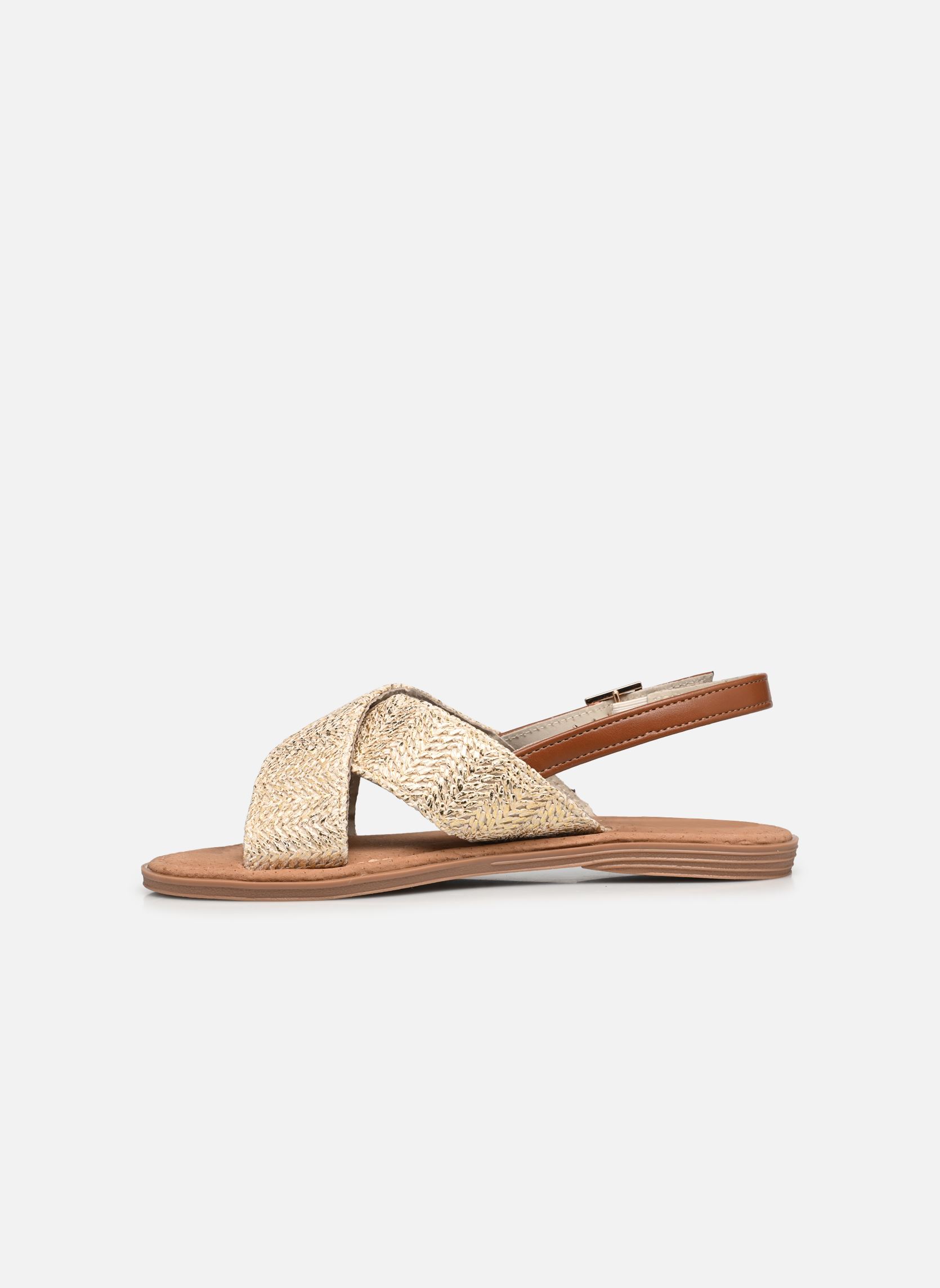 Sandales plates IVANNE femme beige LPB -LES PETITES BOMBES Sandales plates IVANNE femme beige Beige Raphia