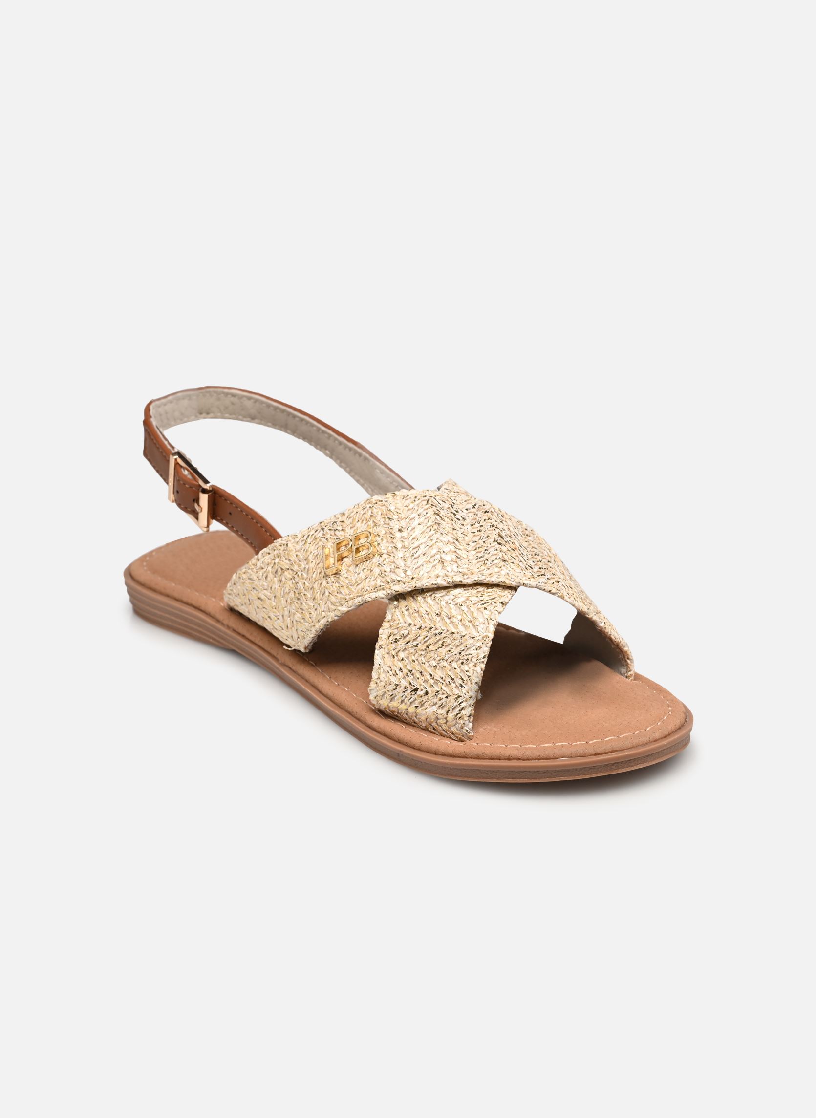Sandales plates IVANNE femme beige LPB -LES PETITES BOMBES Sandales plates IVANNE femme beige Beige Raphia