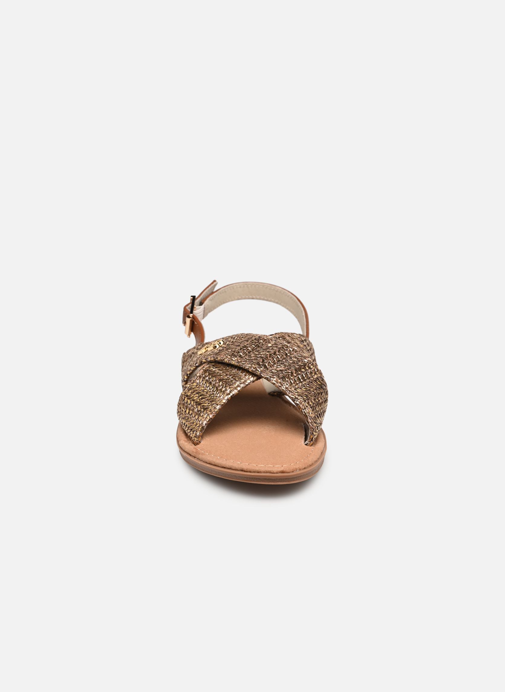 Sandales plates IVANNE femme or et bronze LPB -LES PETITES BOMBES Sandales plates IVANNE femme or et bronze Bronze Raphia