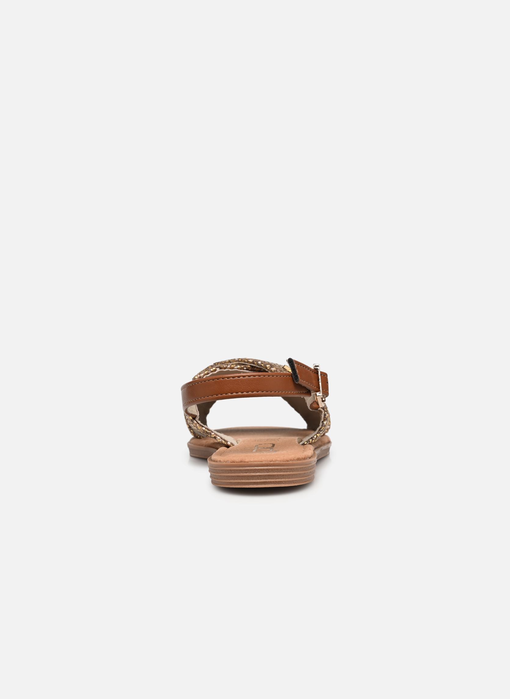 Sandales plates IVANNE femme or et bronze LPB -LES PETITES BOMBES Sandales plates IVANNE femme or et bronze Bronze Raphia