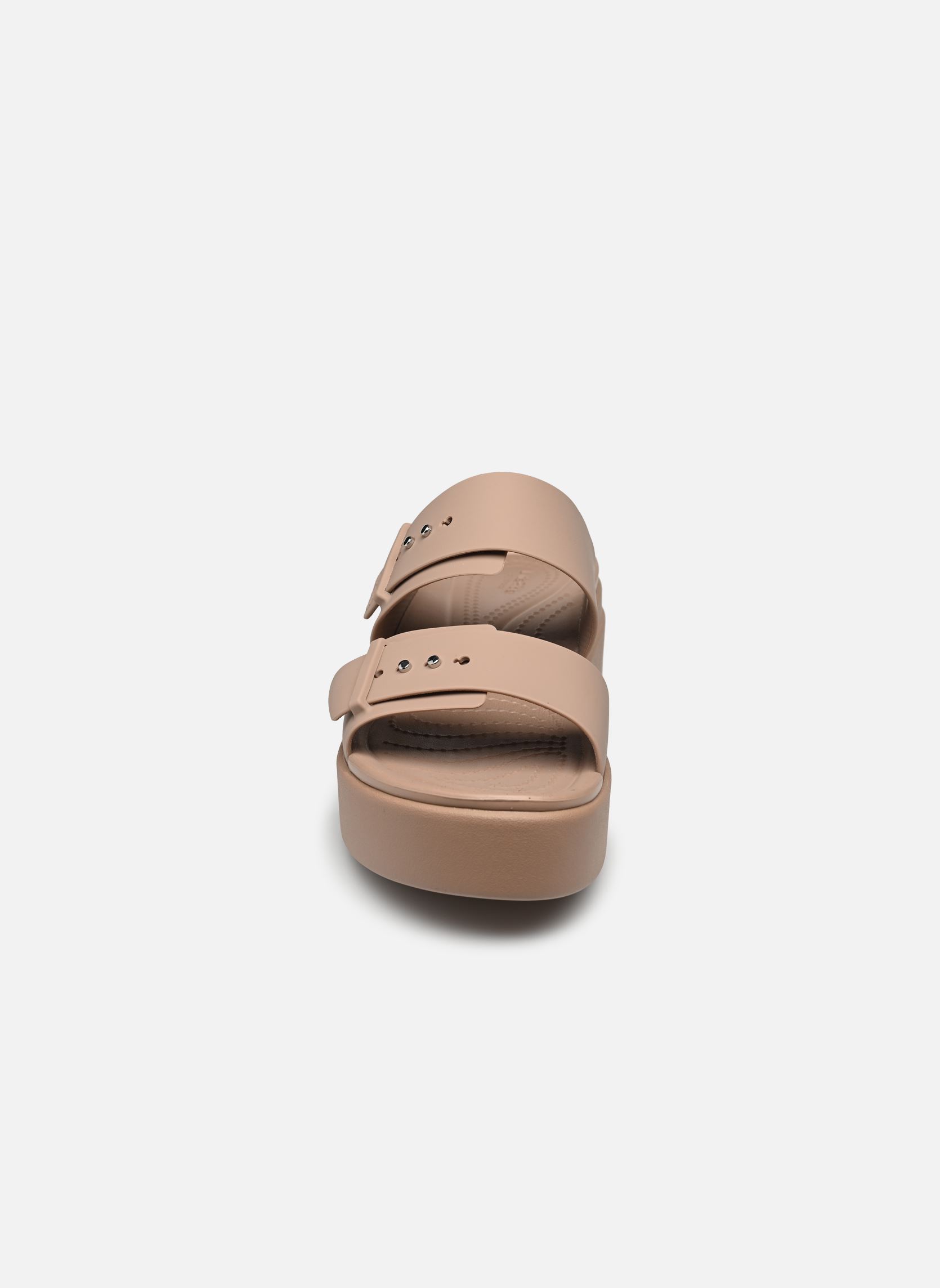Crocs Mules et sabots Brooklyn Buckle Low Wdg W femme marron | Sarenza ...
