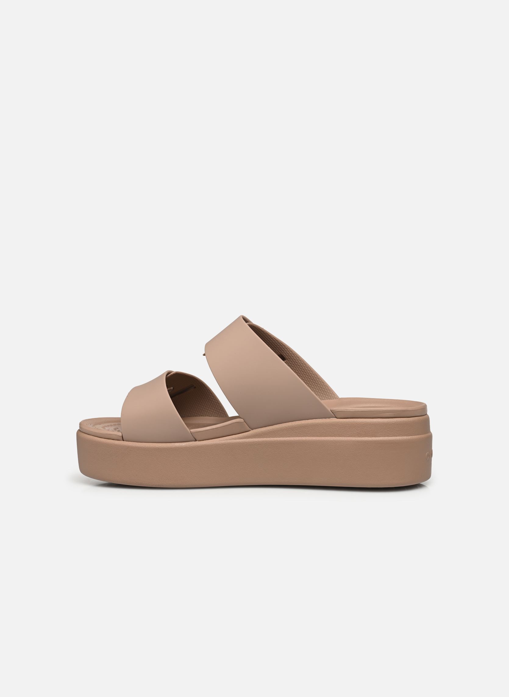 Crocs Mules et sabots Brooklyn Buckle Low Wdg W femme marron | Sarenza ...