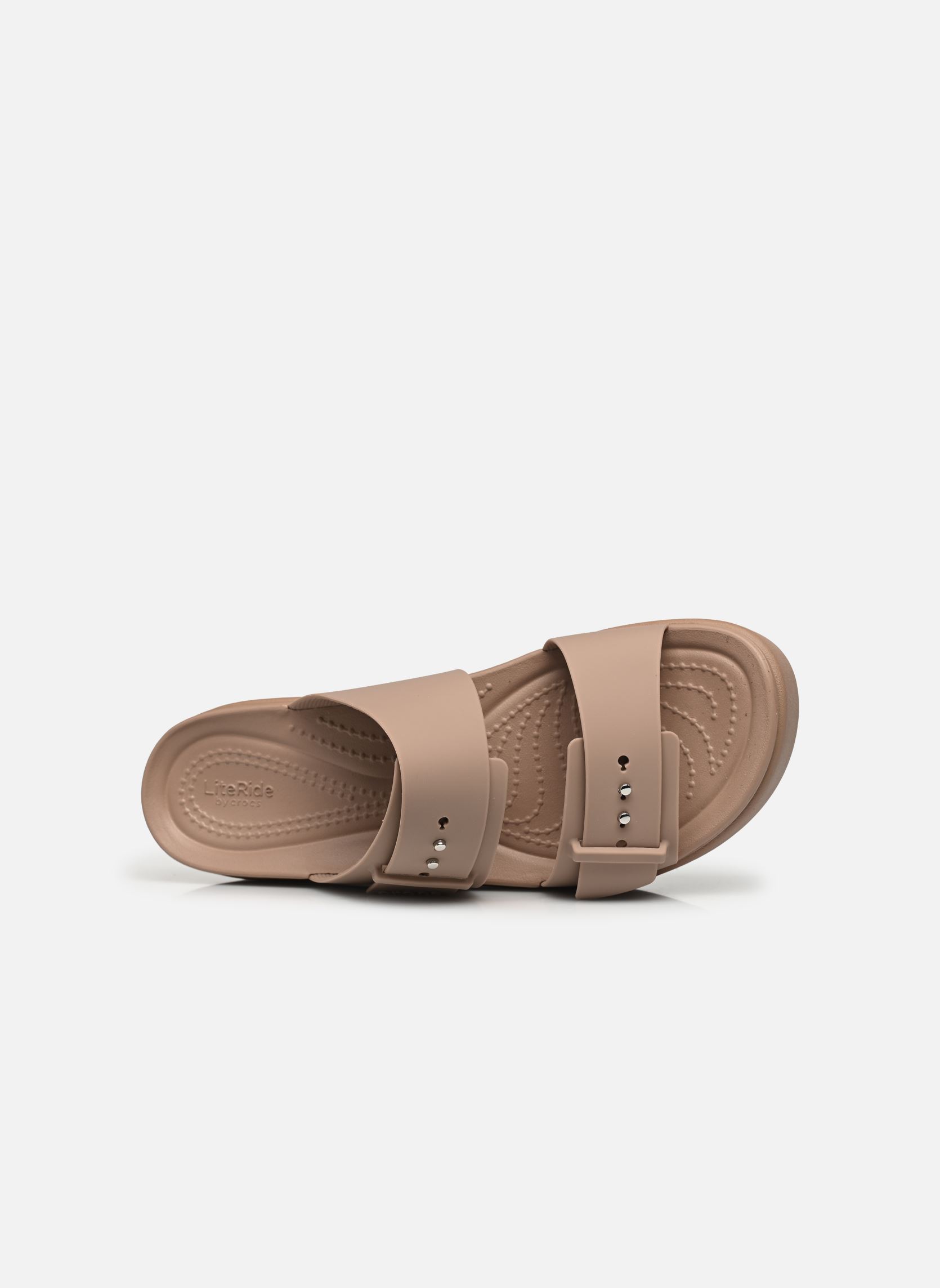 Mules et sabots Brooklyn Buckle Low Wdg W femme marron Crocs Mules et sabots Brooklyn Buckle Low Wdg W femme marron Latte