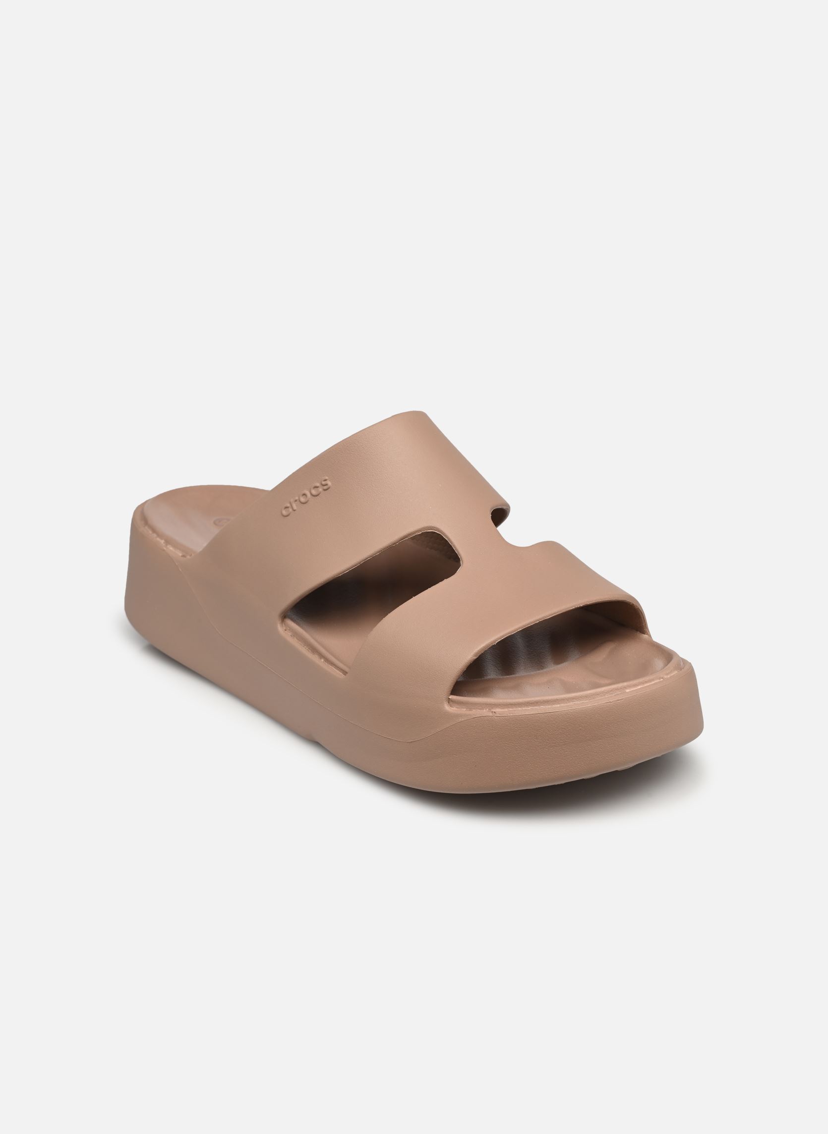 Mules et sabots Getaway Platform H-Strap femme marron Crocs Mules et sabots Getaway Platform H-Strap femme marron Latte