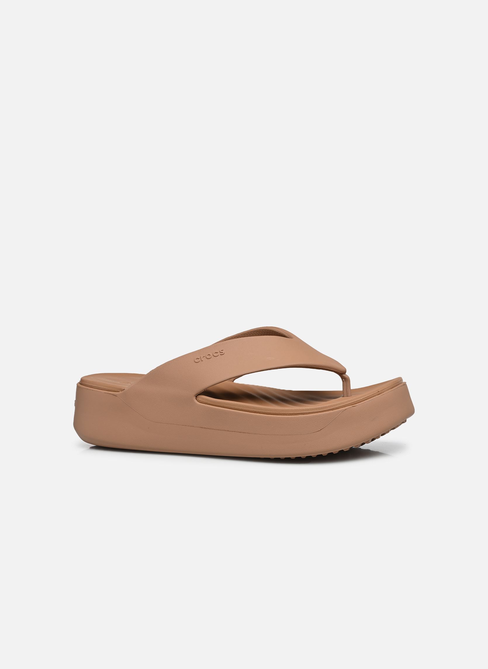 Slippers Getaway Platform Flip dames bruin Crocs Slippers Getaway Platform Flip dames bruin Milk chocolate
