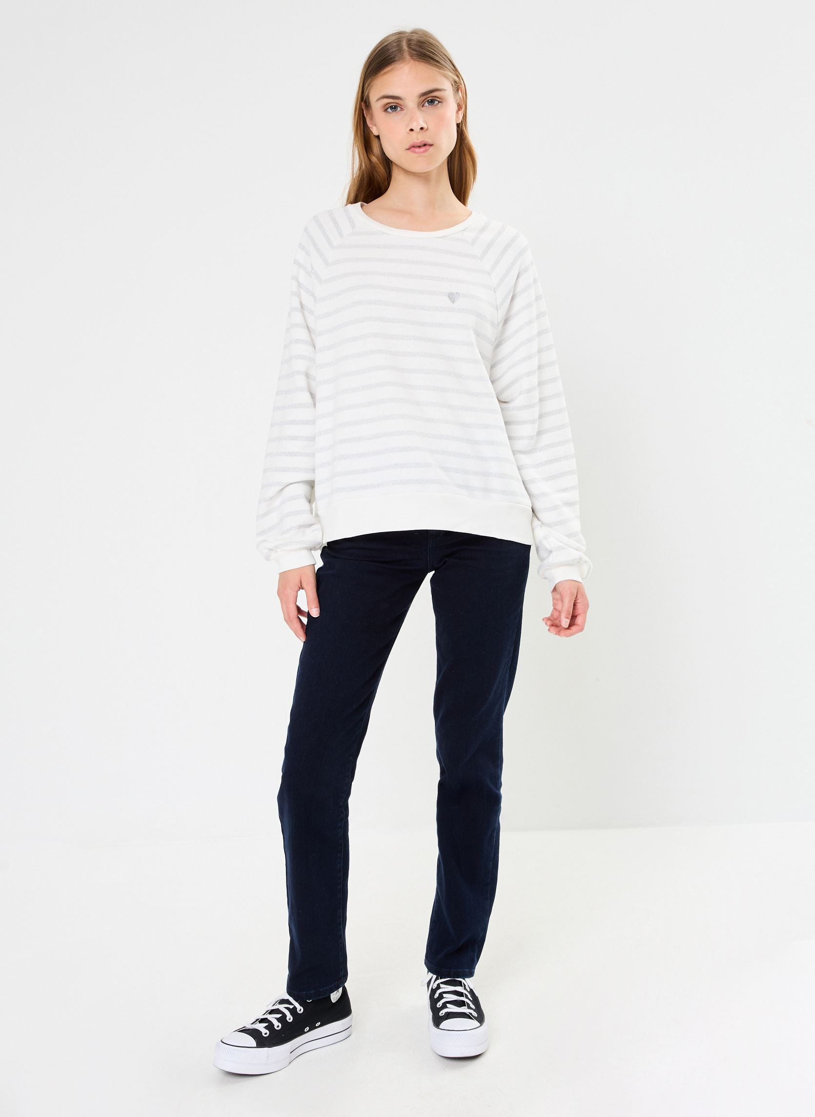 Sweater Pcgreta Ls Emb Lurex Sweat Bc Fc dames beige Pieces Sweater Pcgreta Ls Emb Lurex Sweat Bc Fc dames beige Cloud Dancer Silver