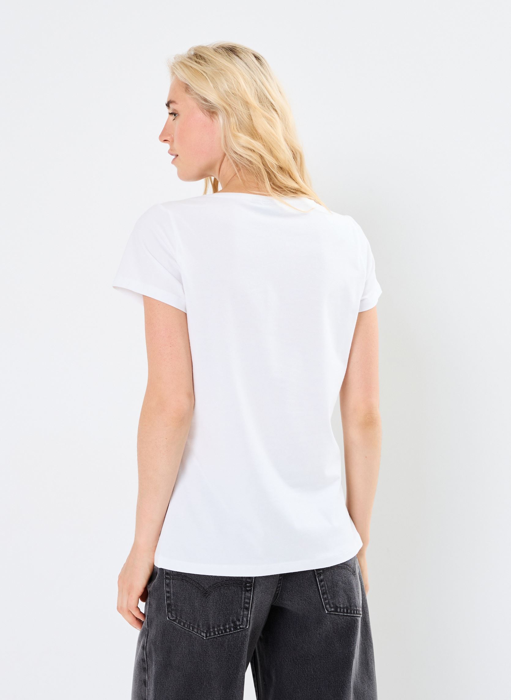 T-shirt a maniche corte Pcmerima Ss T-Shirt Fc Bc donna bianco Pieces T-shirt a maniche corte Pcmerima Ss T-Shirt Fc Bc donna bianco Bright White Sun