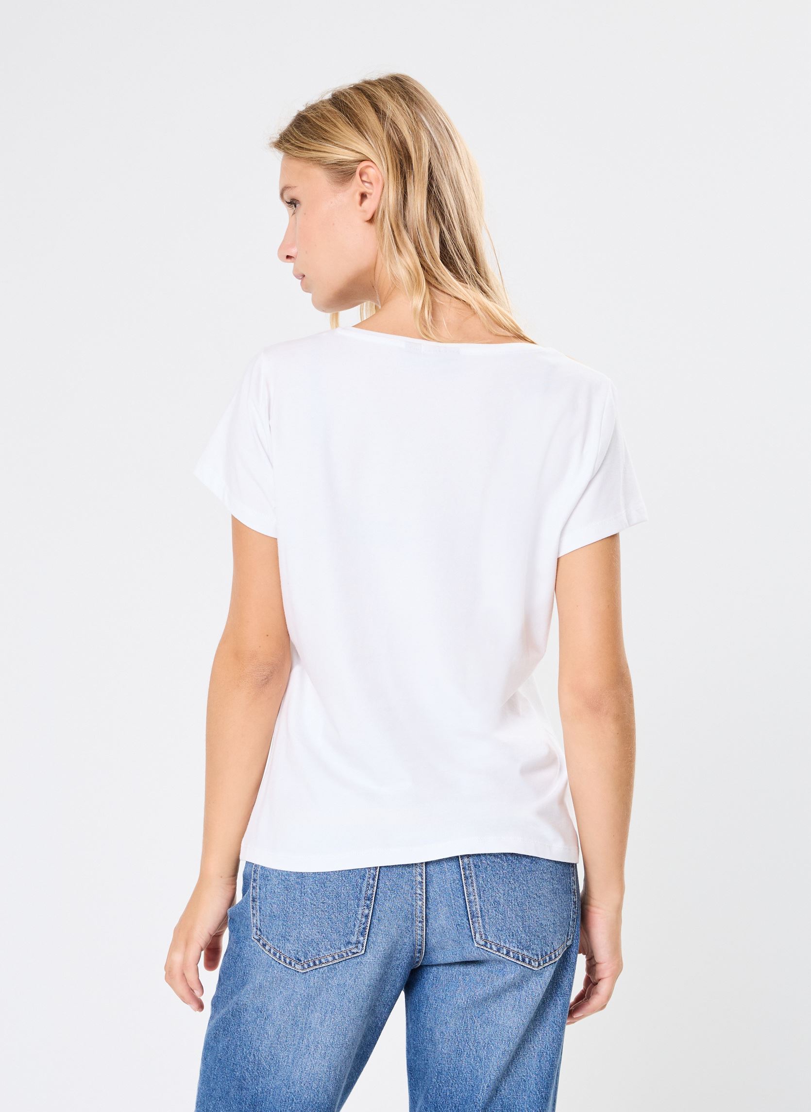 Tee-shirts manches courtes Pcmerima Ss T-Shirt Fc Bc femme blanc Pieces Tee-shirts manches courtes Pcmerima Ss T-Shirt Fc Bc femme blanc Bright White In the Game