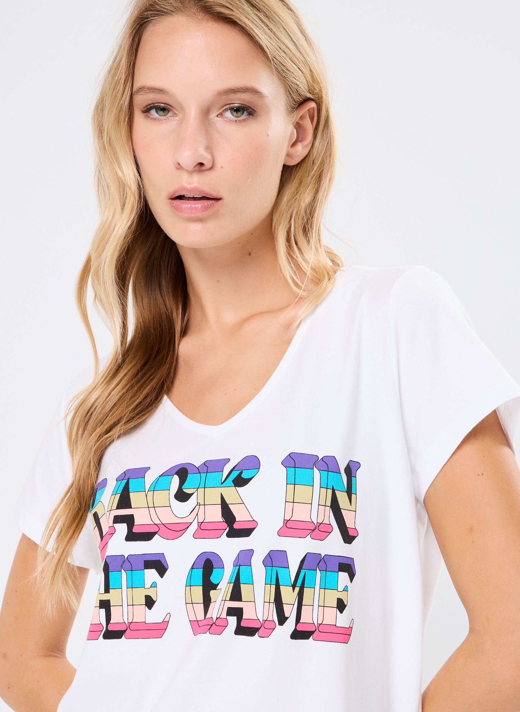 Tee-shirts manches courtes Pcmerima Ss T-Shirt Fc Bc femme blanc Pieces Tee-shirts manches courtes Pcmerima Ss T-Shirt Fc Bc femme blanc Bright White In the Game