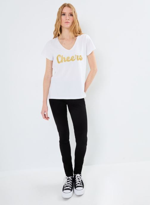 PIECES Pckhloe SS Tee BC - T-Shirt Donna Basic E Di Qualità, Cotone Morbido, Colore Unico
