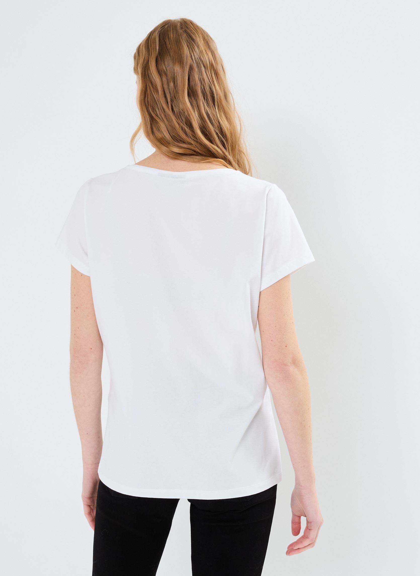 Tee-shirts manches courtes Pcmerima Ss T-Shirt Fc Bc femme noir Pieces Tee-shirts manches courtes Pcmerima Ss T-Shirt Fc Bc femme noir Bright White Cheers