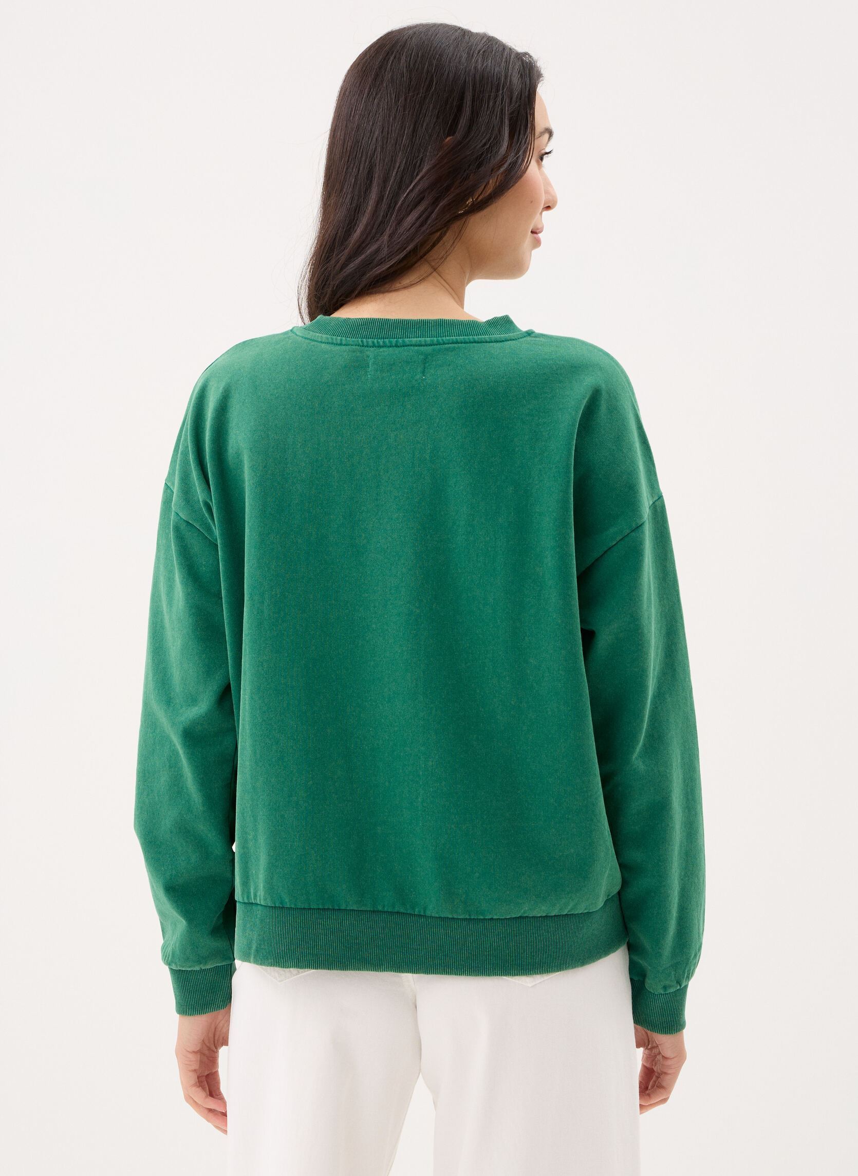 Sweater Pcaly Ls Washed Sweat Fc Bc dames groen Pieces Sweater Pcaly Ls Washed Sweat Fc Bc dames groen AVENTURINE