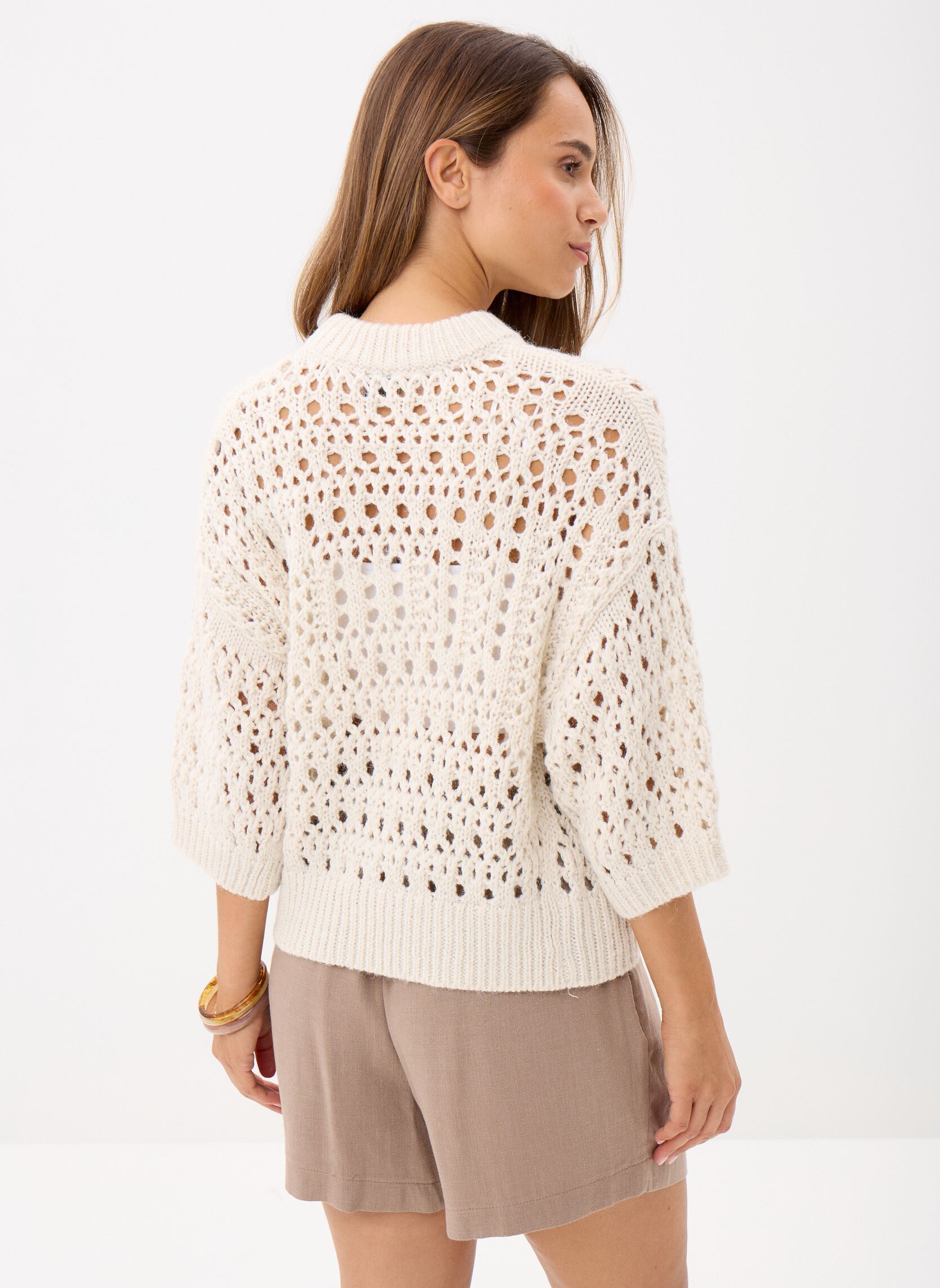 Pullover Pcmasha 3/4 O-Neck Knit Bc damen weiß Pieces Pullover Pcmasha 3/4 O-Neck Knit Bc damen weiß Birch