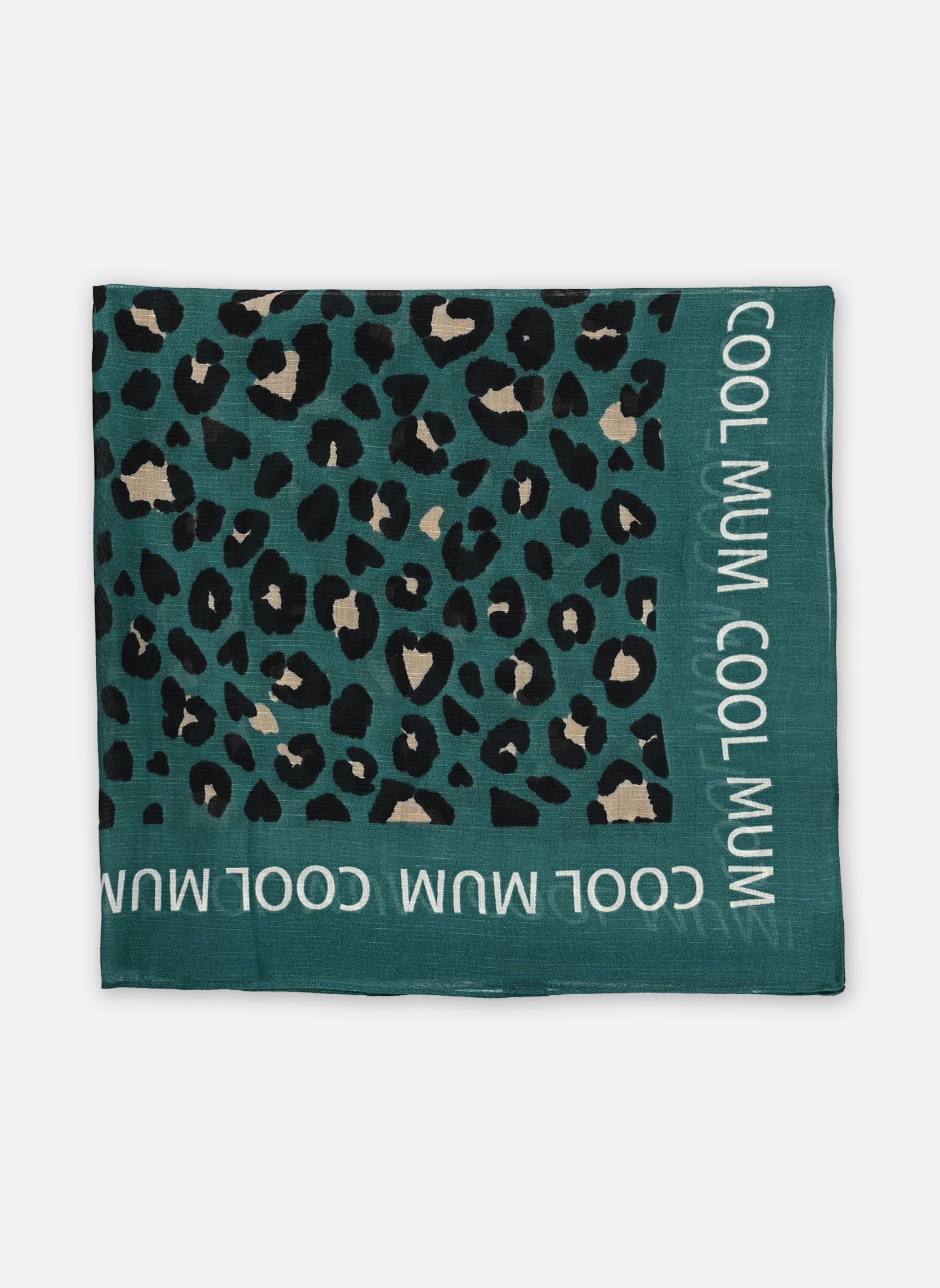 Sjaals Pcmirandi Square Scarf Fc Bc dames groen Pieces Sjaals Pcmirandi Square Scarf Fc Bc dames groen Birch AOP:Leopard + Aventurine