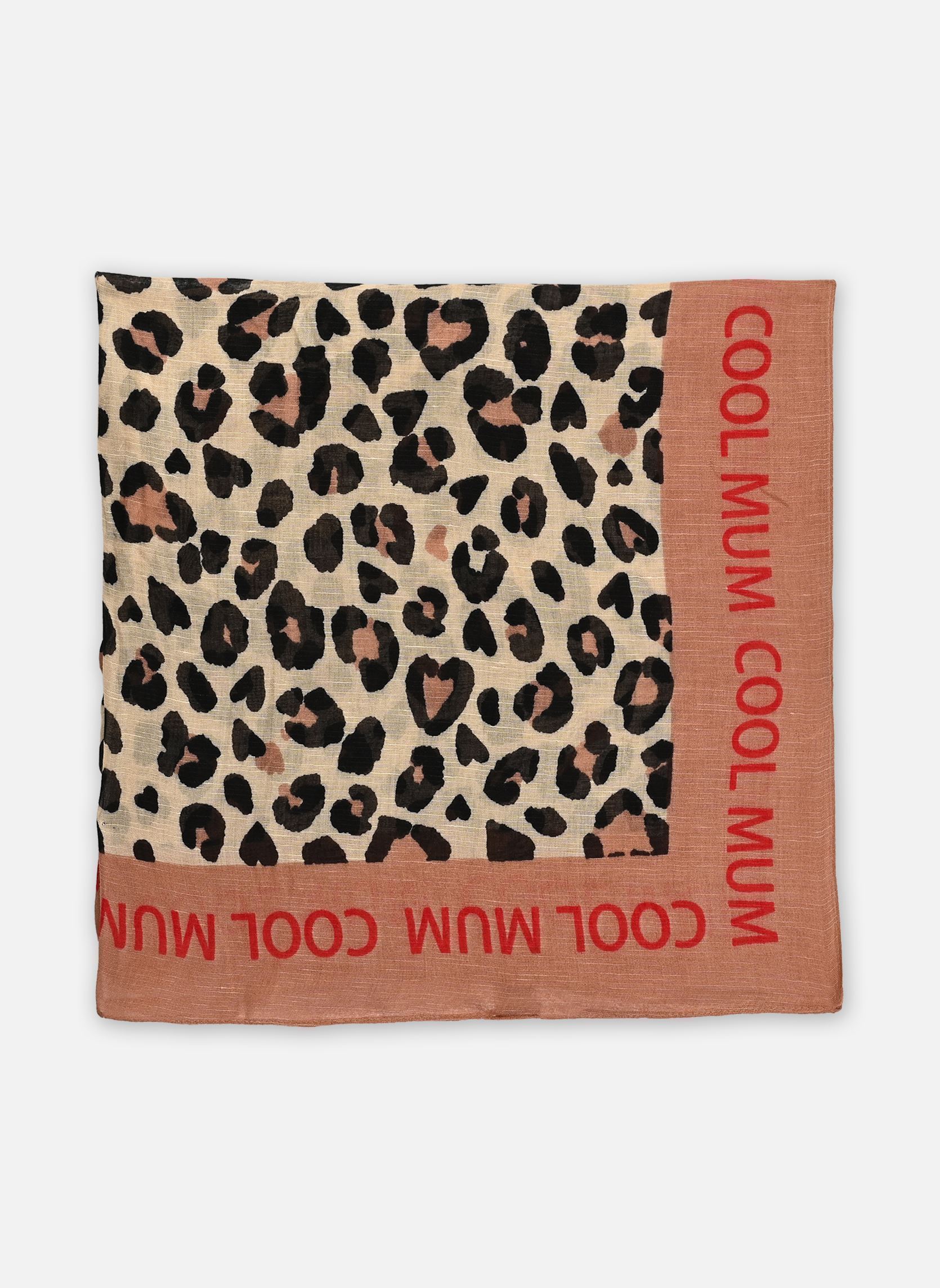 Echarpes Pcmirandi Square Scarf Fc Bc femme beige Pieces Echarpes Pcmirandi Square Scarf Fc Bc femme beige Birch AOP:Leopard + Goji berry