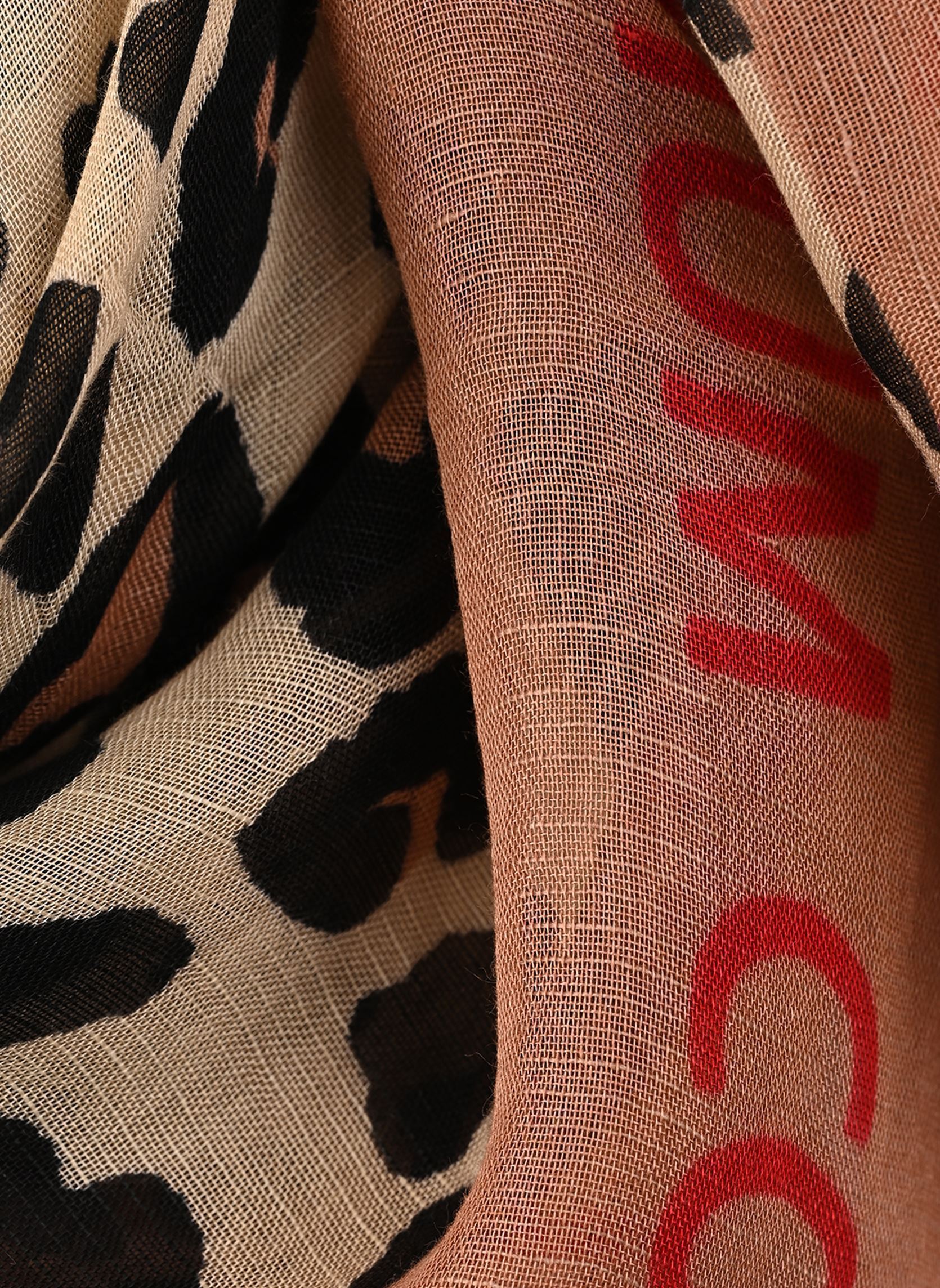 Echarpes Pcmirandi Square Scarf Fc Bc femme beige Pieces Echarpes Pcmirandi Square Scarf Fc Bc femme beige Birch AOP:Leopard + Goji berry