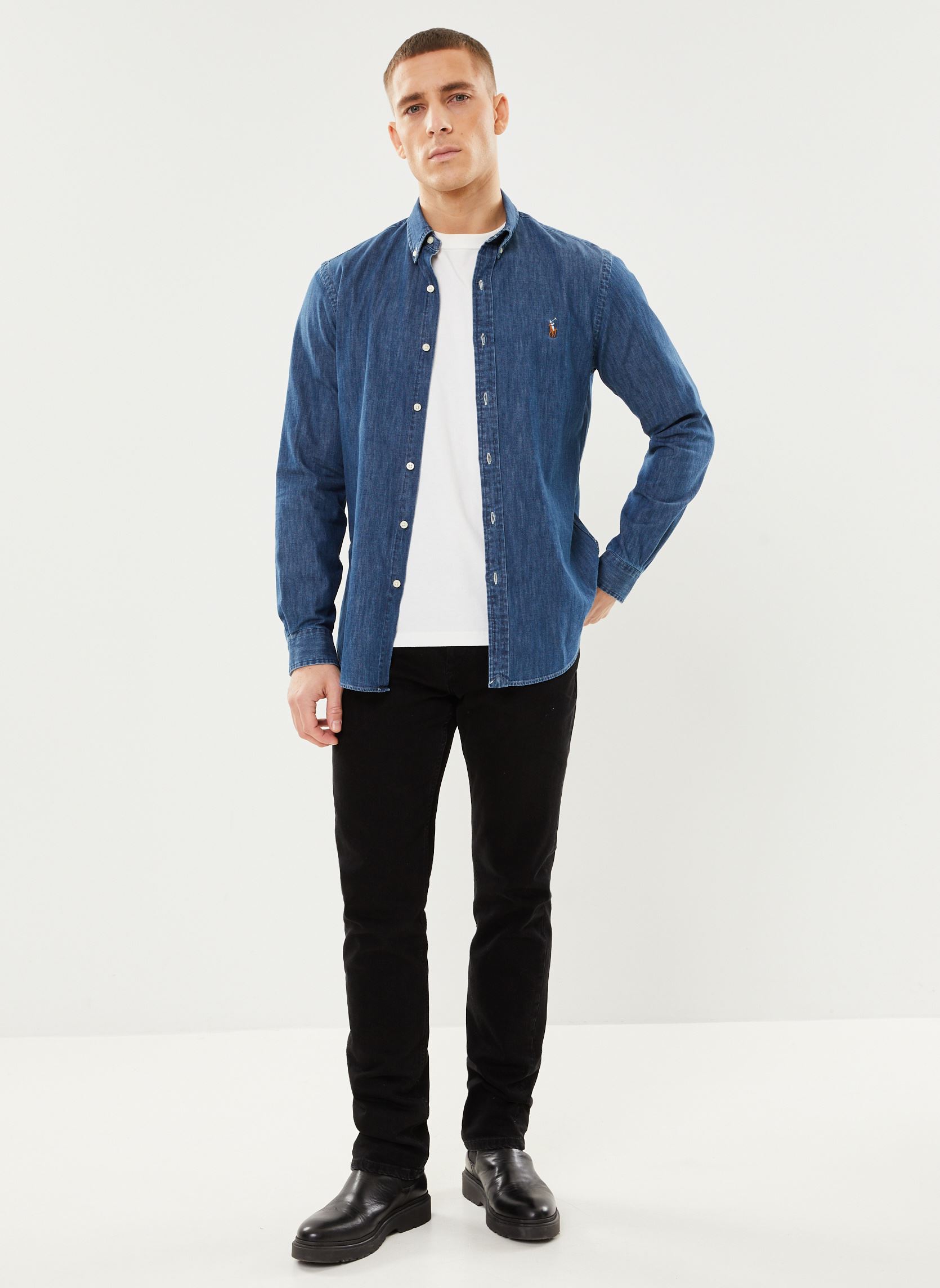 Hemden Chemise Oxford Cintrée 710548539 herren blau Polo Ralph Lauren Hemden Chemise Oxford Cintrée 710548539 herren blau DENIM