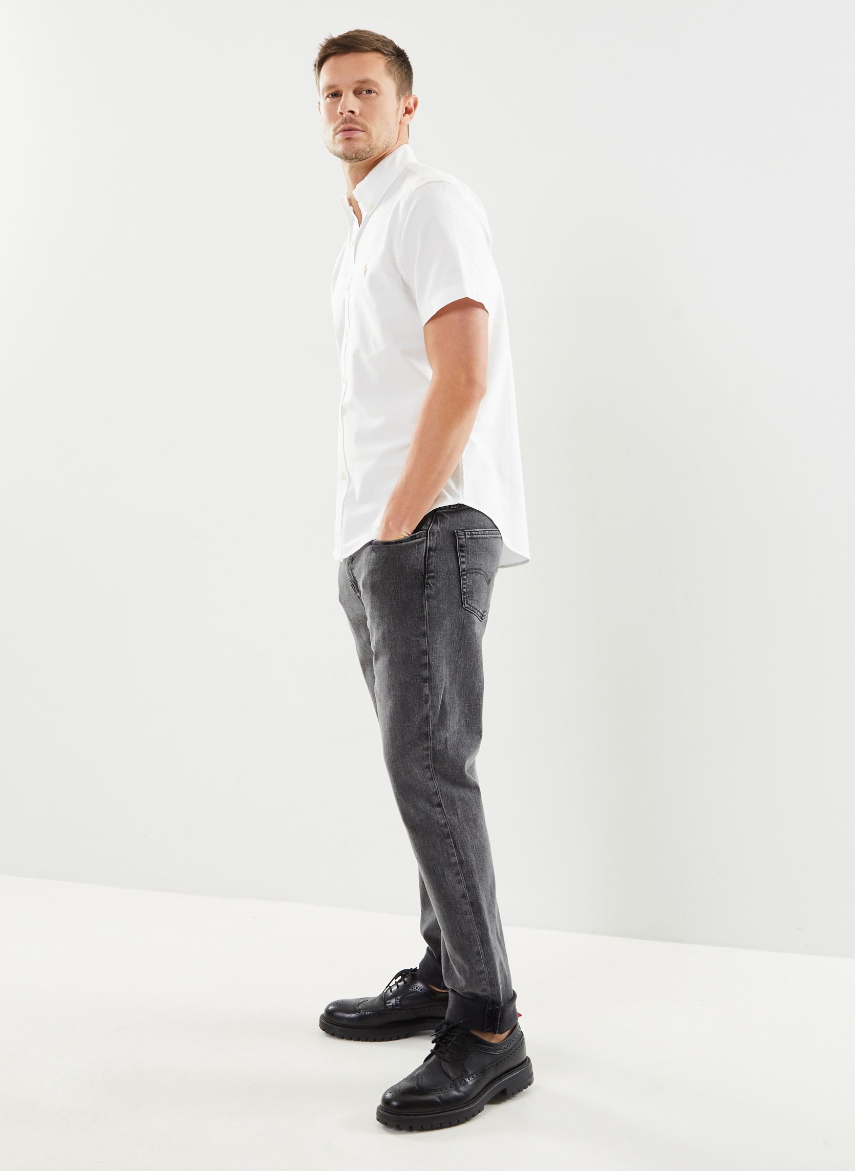 Chemises Chemise Oxford Ajustée 710850782 homme blanc Polo Ralph Lauren Chemises Chemise Oxford Ajustée 710850782 homme blanc BSR WHITE