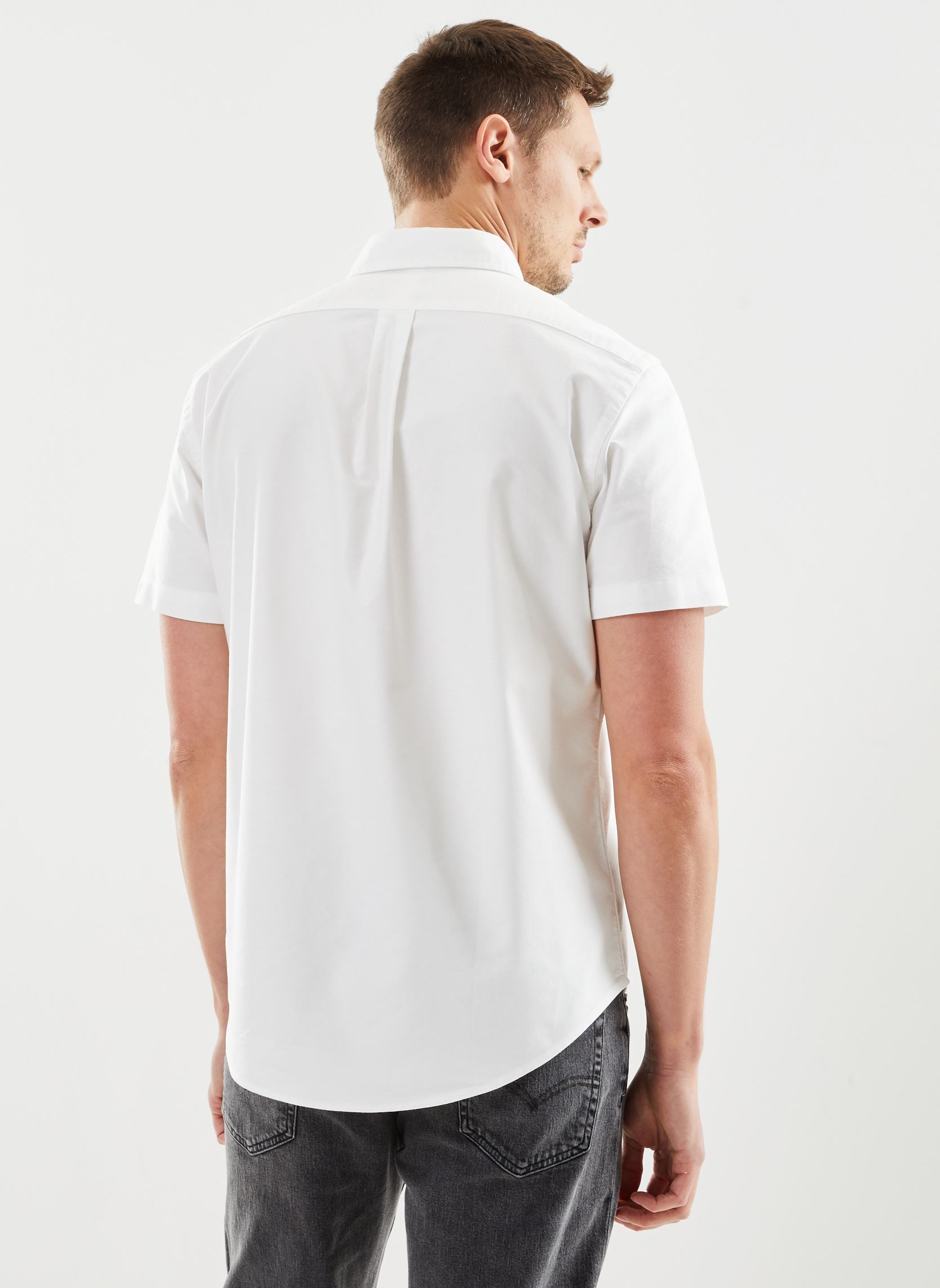 Chemises Chemise Oxford Ajustée 710850782 homme blanc Polo Ralph Lauren Chemises Chemise Oxford Ajustée 710850782 homme blanc BSR WHITE