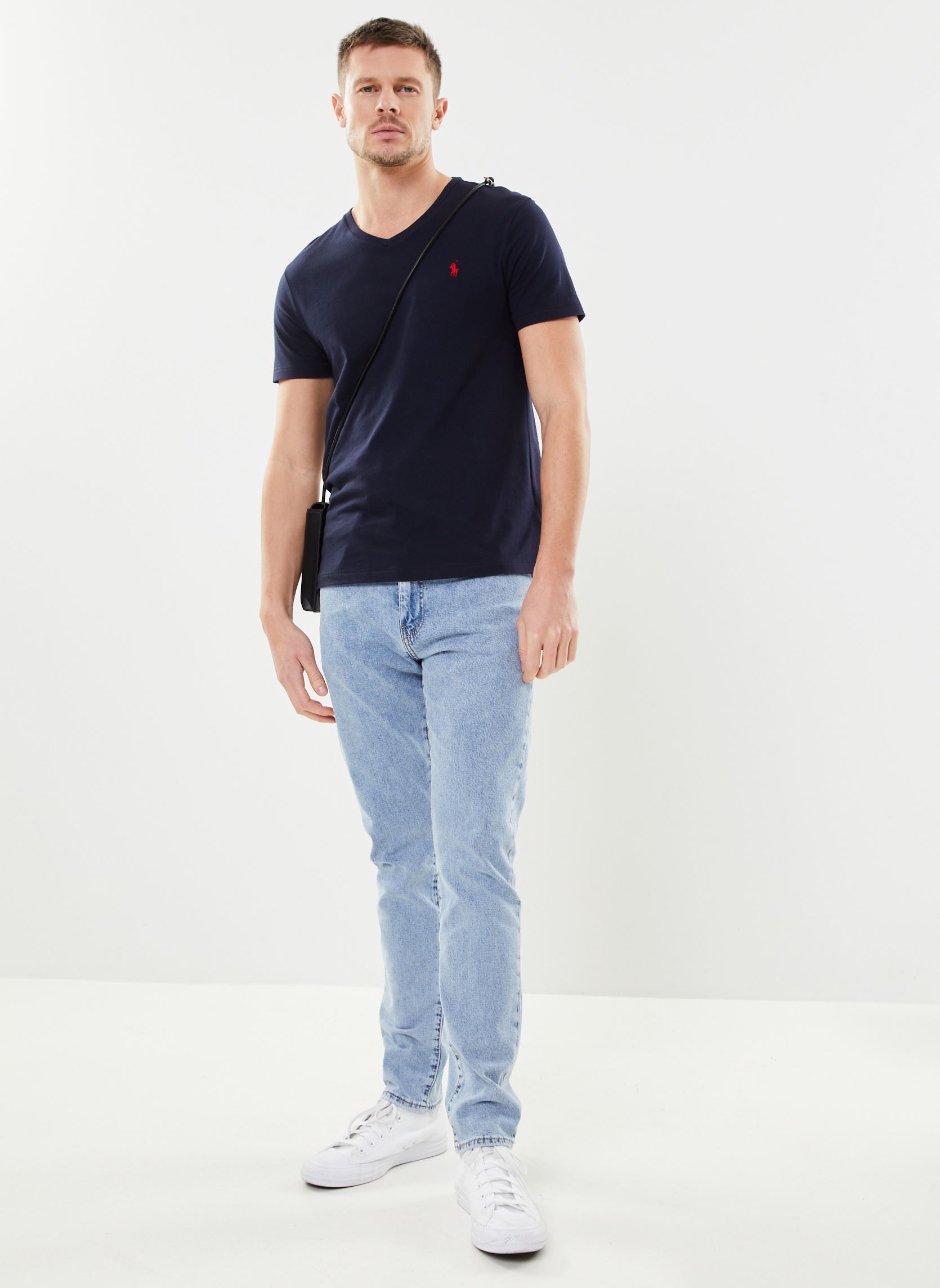 Kurzarm-T-Shirts T-Shirt Col V Ajusté En Jersey 710671453 herren blau Polo Ralph Lauren Kurzarm-T-Shirts T-Shirt Col V Ajusté En Jersey 710671453 herren blau INK