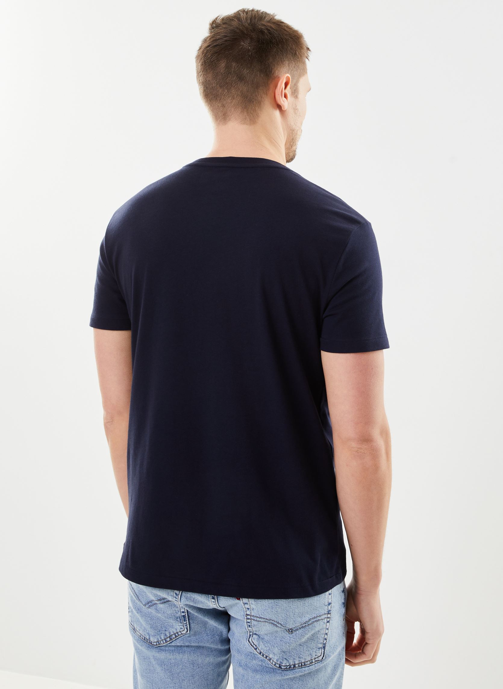 Kurzarm-T-Shirts T-Shirt Col V Ajusté En Jersey 710671453 herren blau Polo Ralph Lauren Kurzarm-T-Shirts T-Shirt Col V Ajusté En Jersey 710671453 herren blau INK