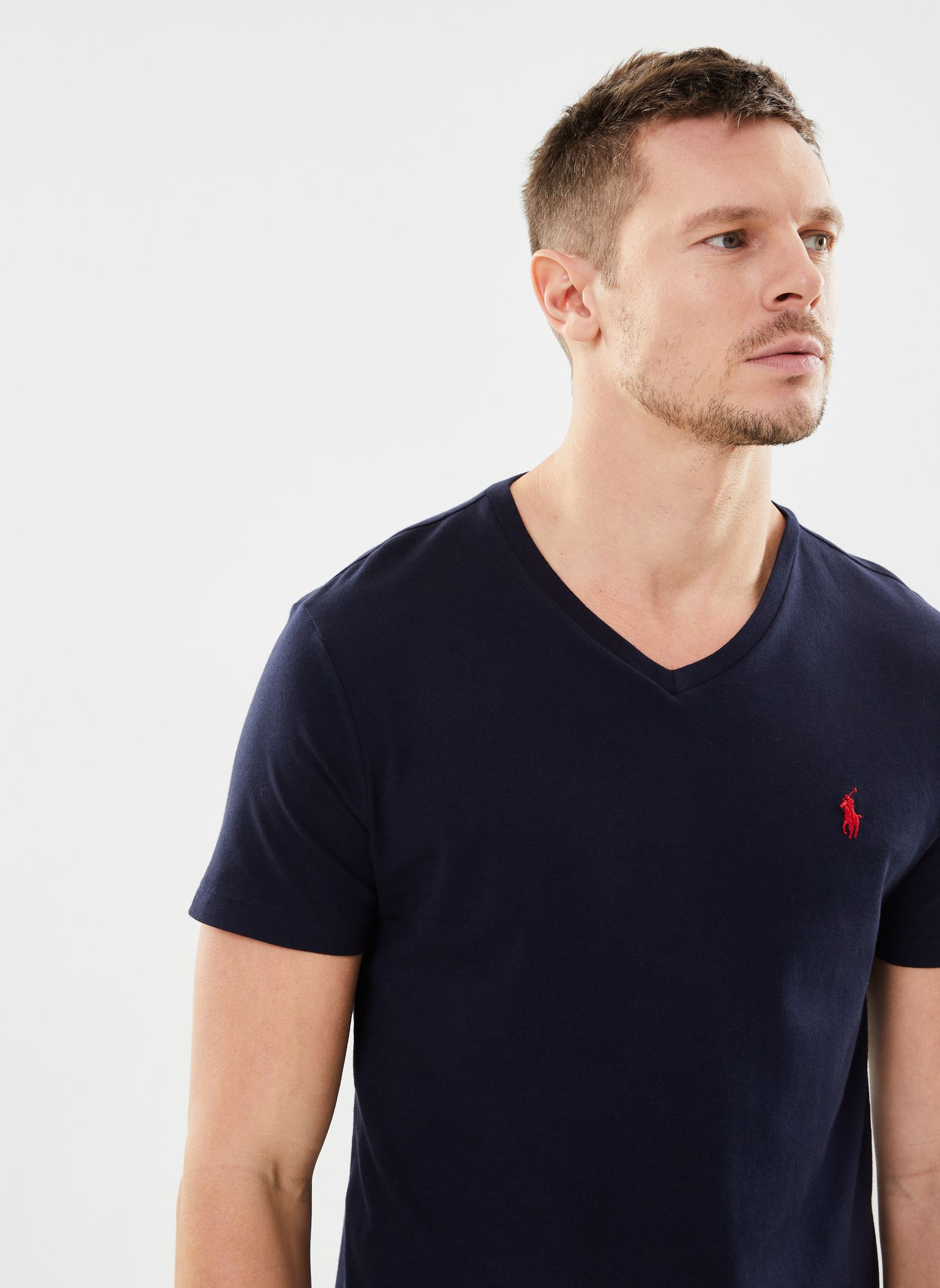 Kurzarm-T-Shirts T-Shirt Col V Ajusté En Jersey 710671453 herren blau Polo Ralph Lauren Kurzarm-T-Shirts T-Shirt Col V Ajusté En Jersey 710671453 herren blau INK