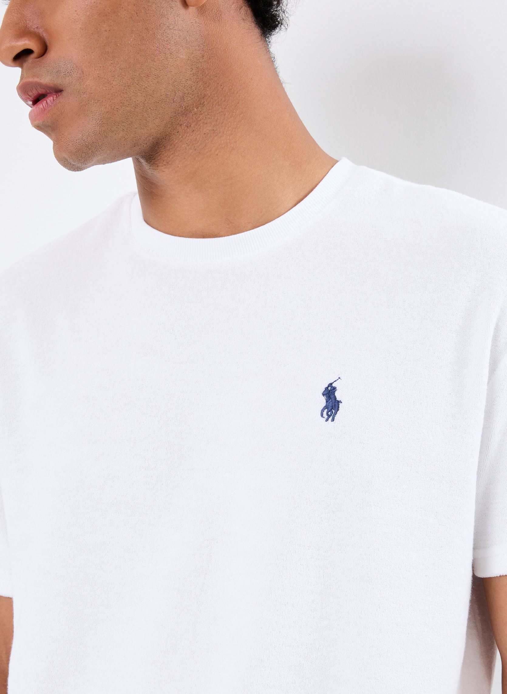 T-shirts met korte mouwen T-Shirt Coupe Classique Molleton Éponge heren wit Polo Ralph Lauren T-shirts met korte mouwen T-Shirt Coupe Classique Molleton Éponge heren wit WHITE