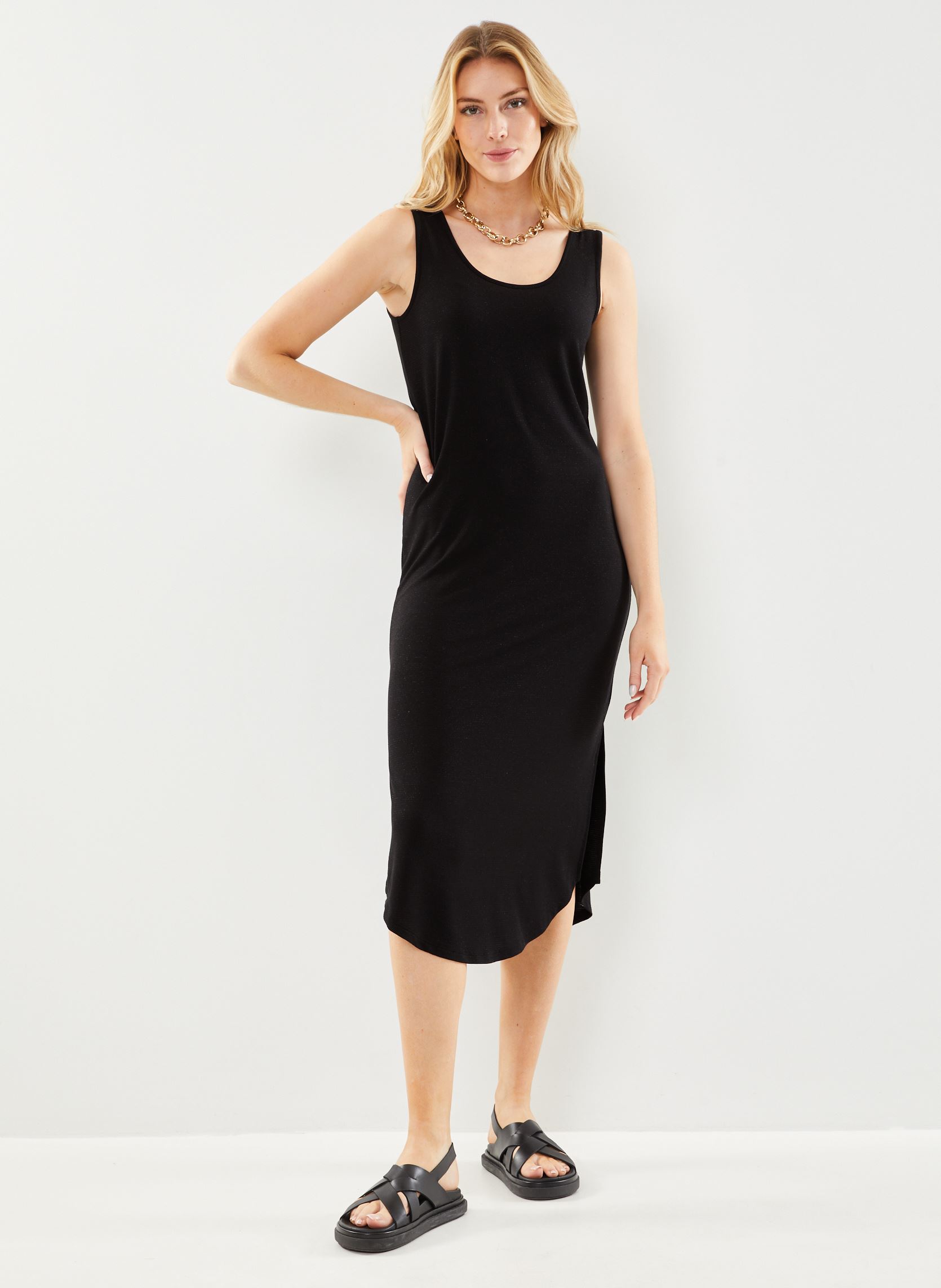 Robes Pcbillo Tank Midi Dress Lurex Noos Bc femme noir Pieces Robes Pcbillo Tank Midi Dress Lurex Noos Bc femme noir Black